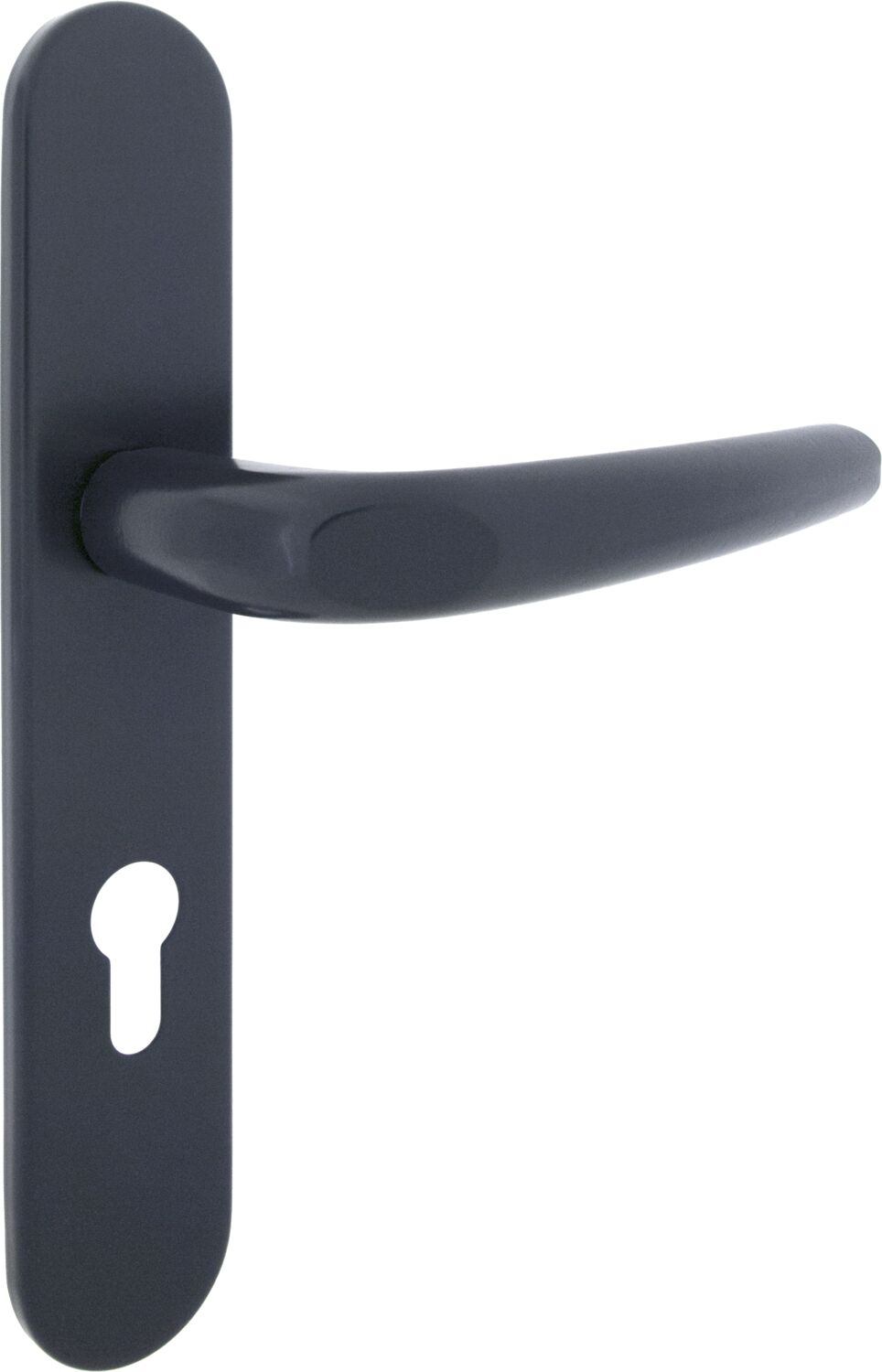 Poignée de porte extérieure large Malo entraxe 195 gris alu - INVENTIV