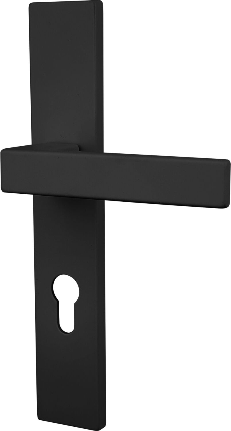 Poignée de porte extérieure Paul entraxe 195 noir alu - INVENTIV