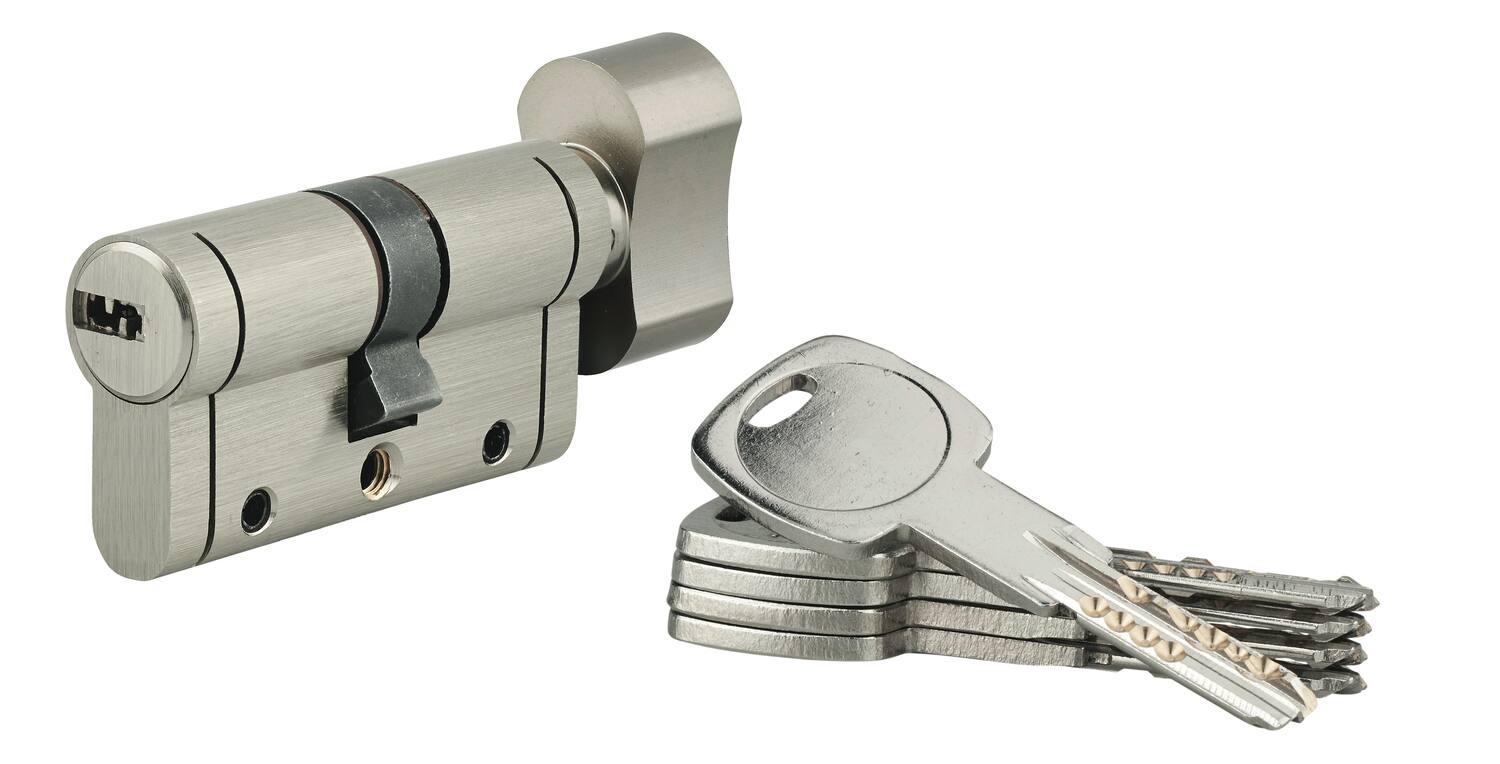 Cylindre de serrure profilé 40x40mm + 5 clés - INVENTIV