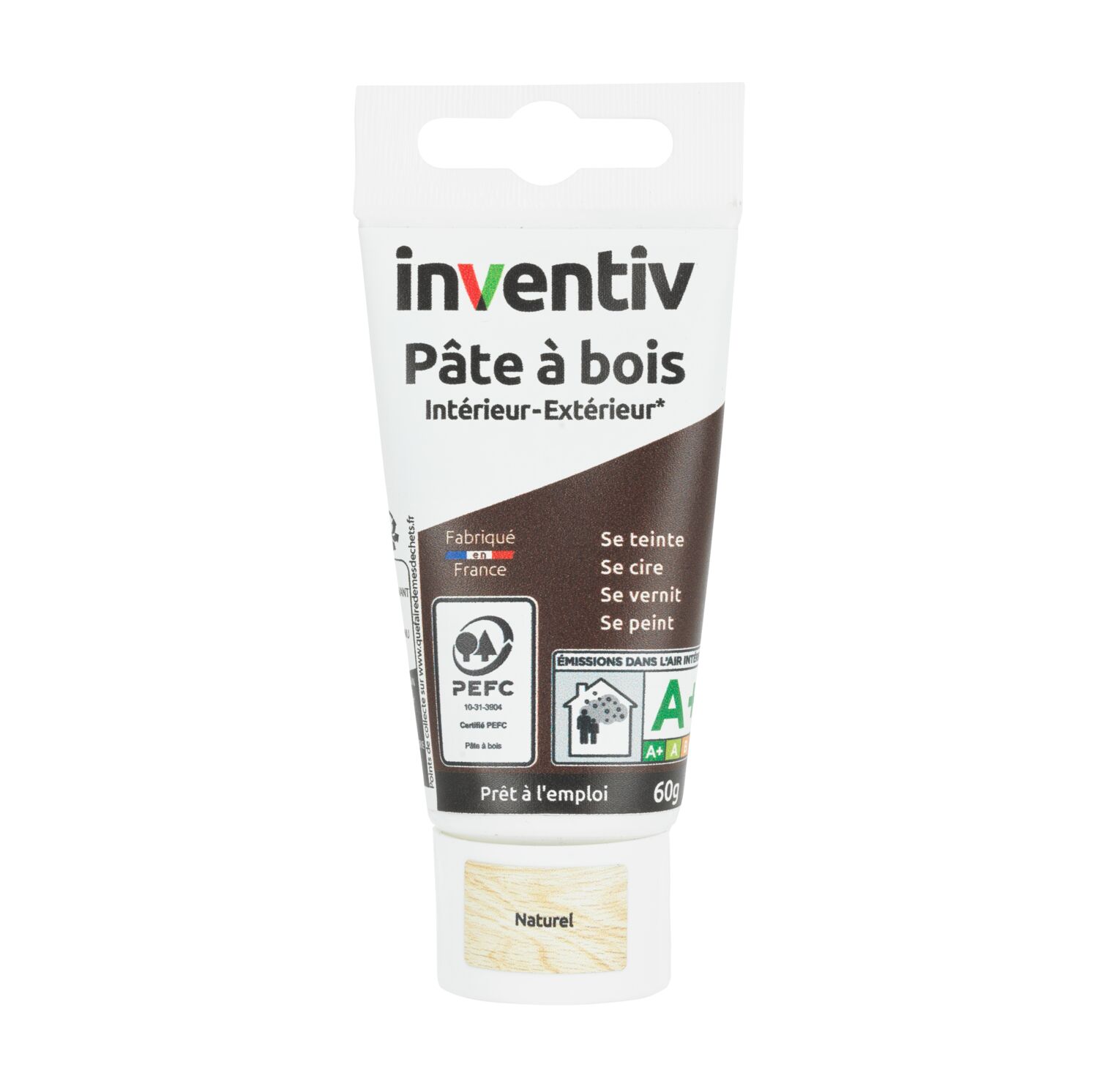 Pâte à bois naturel 60gr - INVENTIV