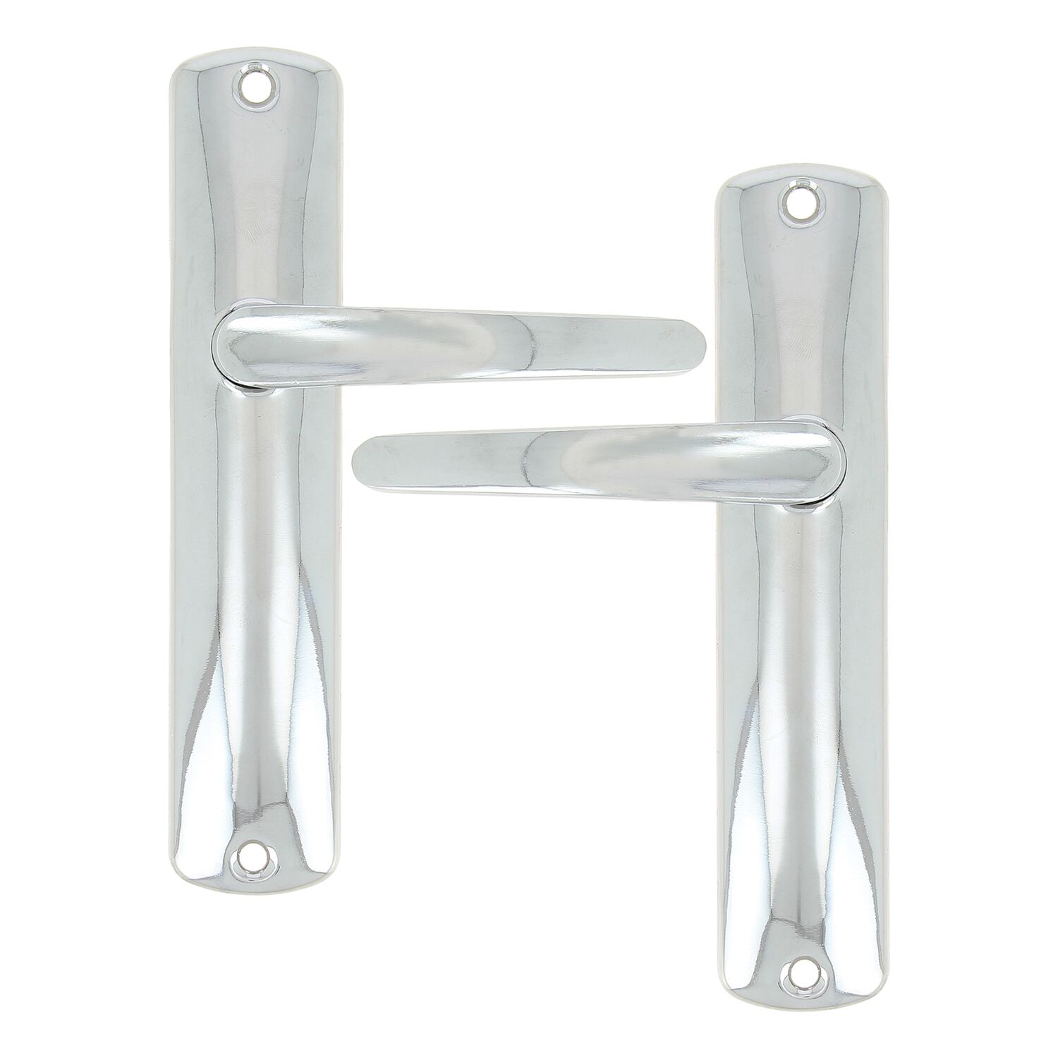 Poignée de porte sur plaque bdc Enzio zamak chromé entraxe 165mm - 1ER