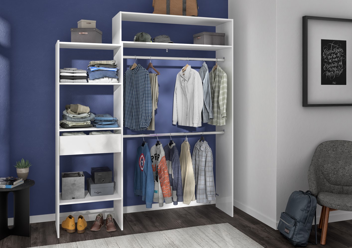 Kit dressing Basic décor blanc