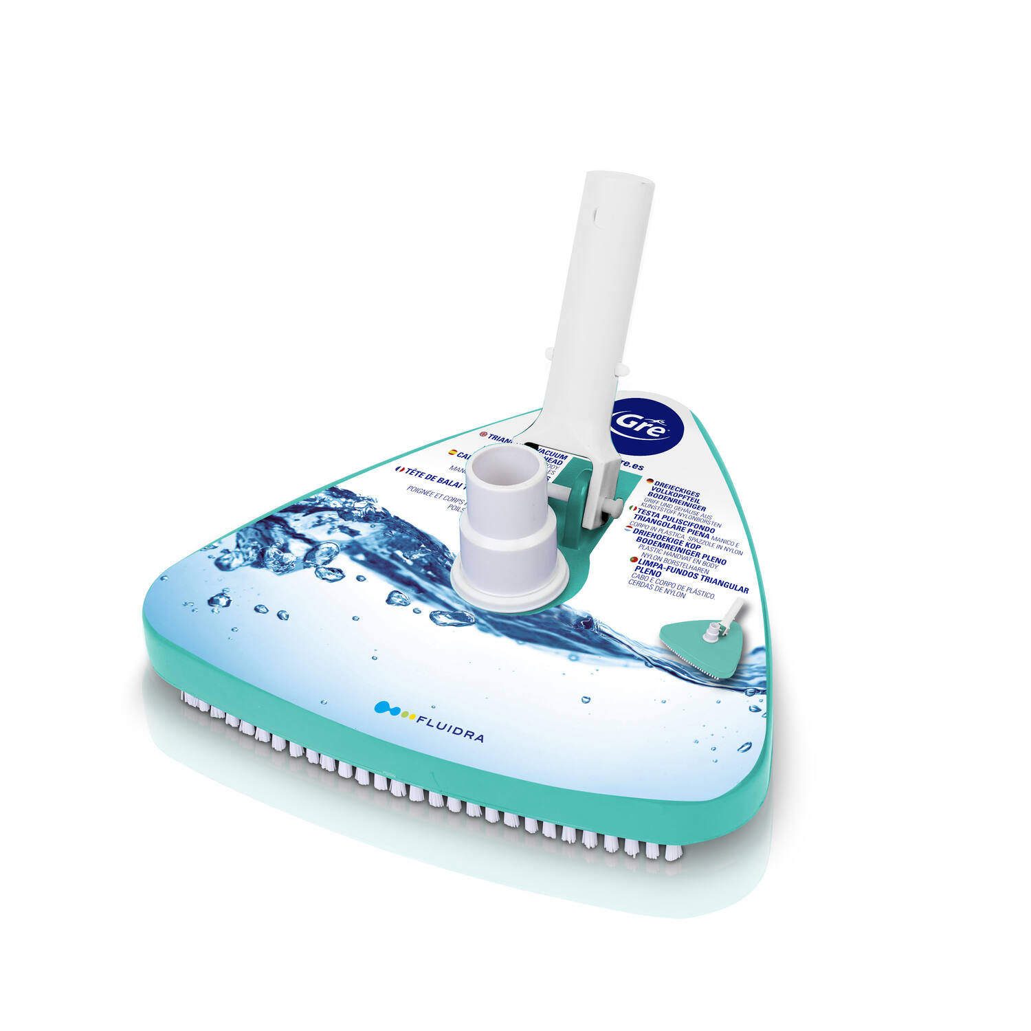Tête de balai triangulaire pleine piscine - GRE