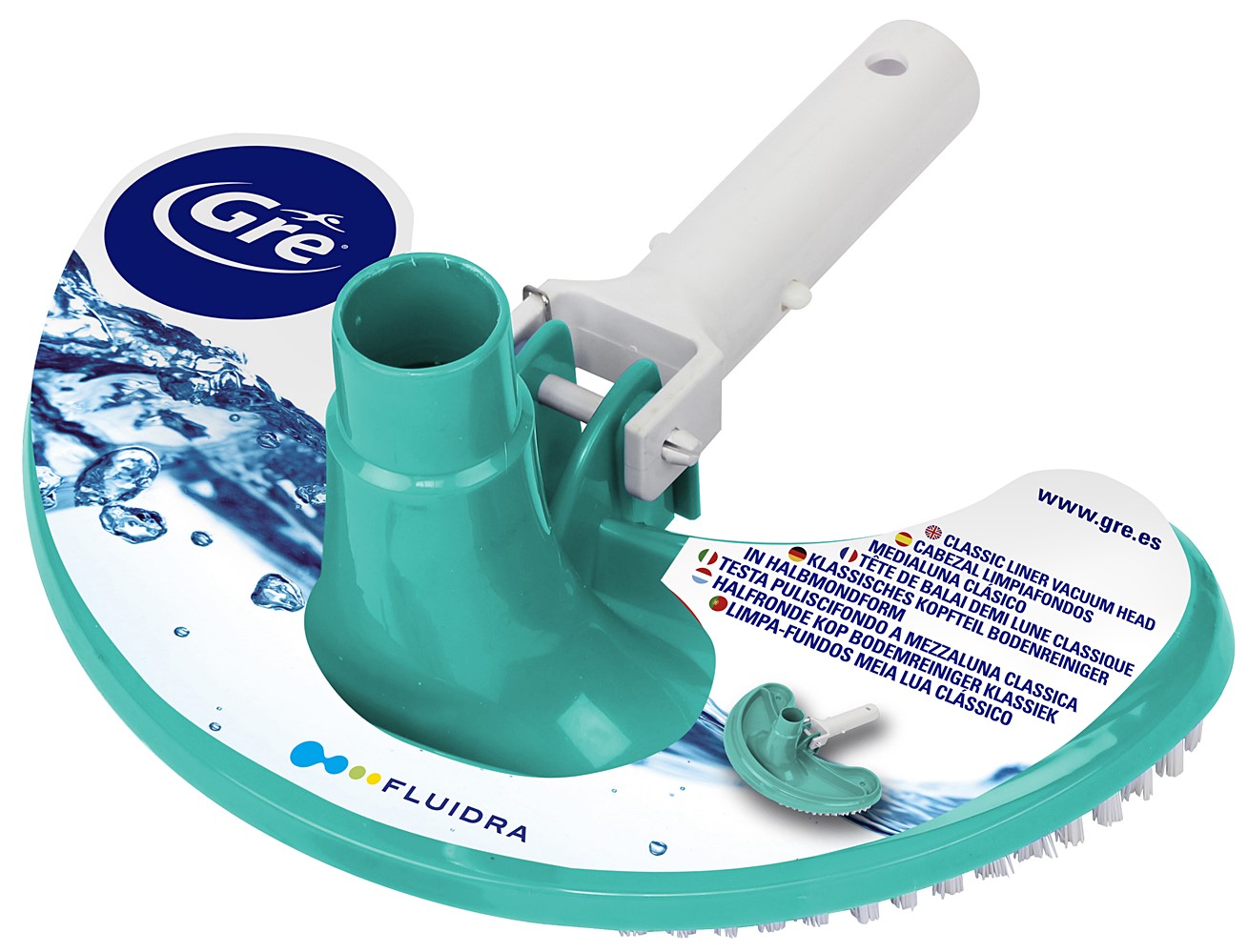 Tète de balai demi-lune piscine vert - GRE