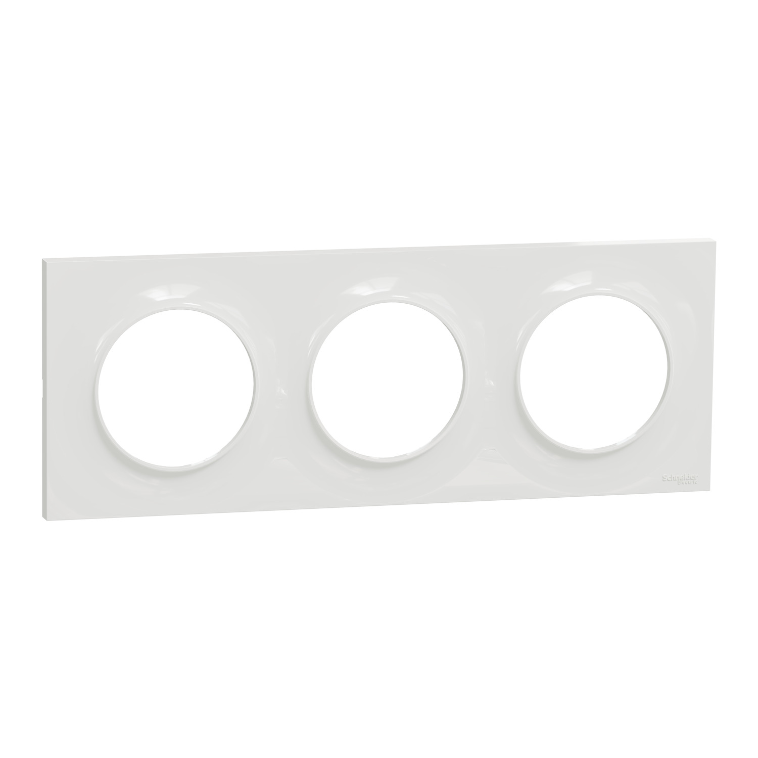 Plaque triple Odace Styl blanc - SCHNEIDER ELECTRIC