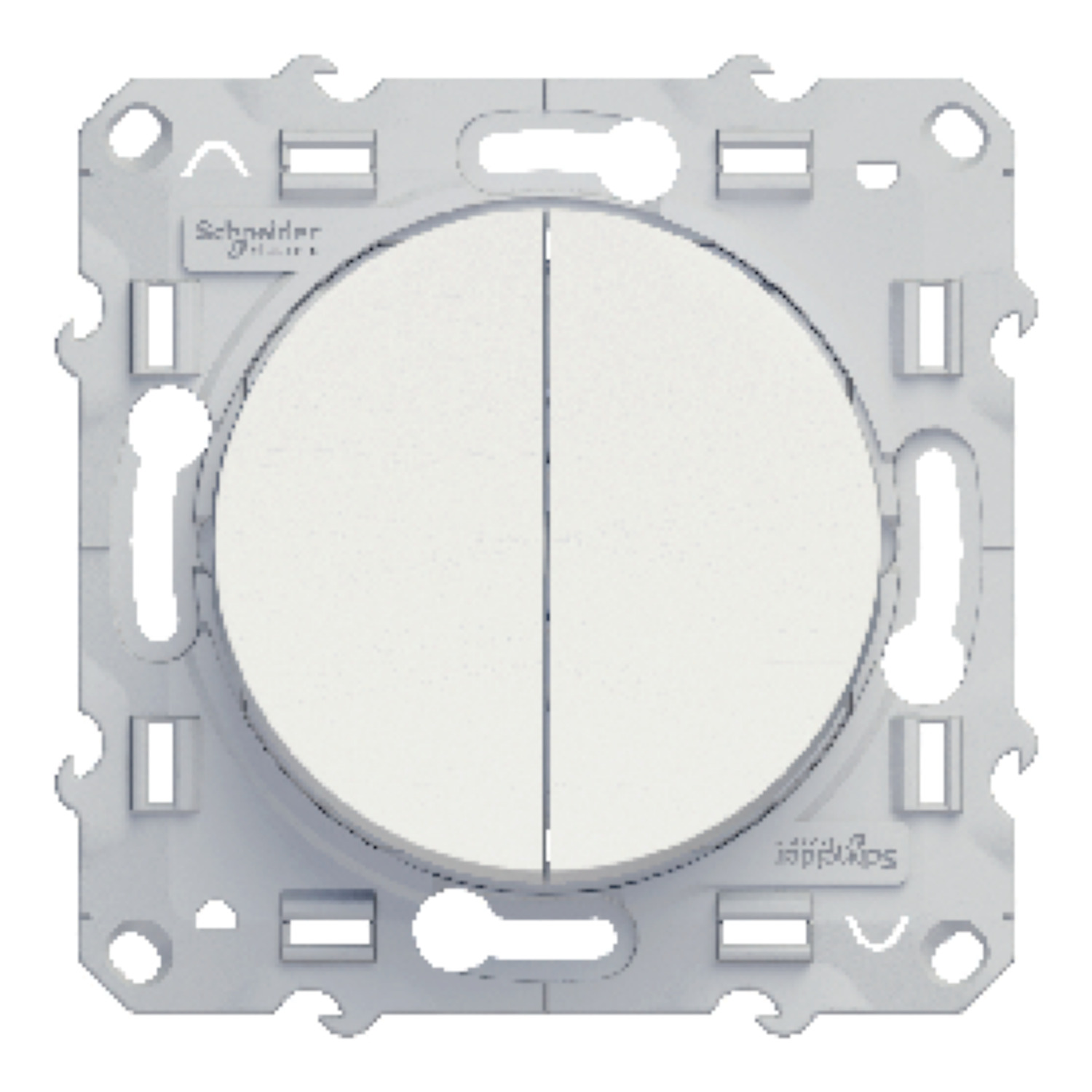 Interrupteur va-et-vient et poussoir Odace blanc - SCHNEIDER ELECTRIC