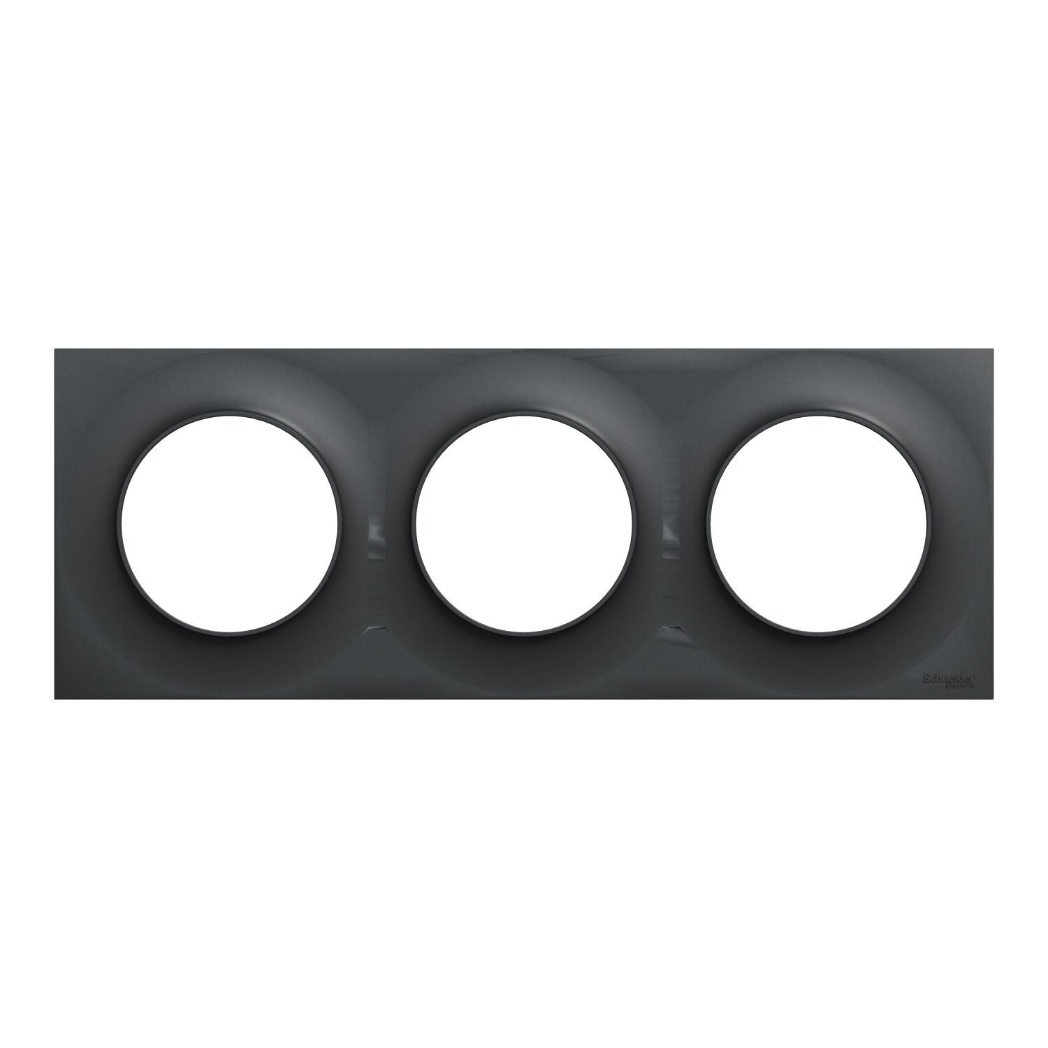 Plaque triple Odace Styl anthracite - SCHNEIDER ELECTRIC