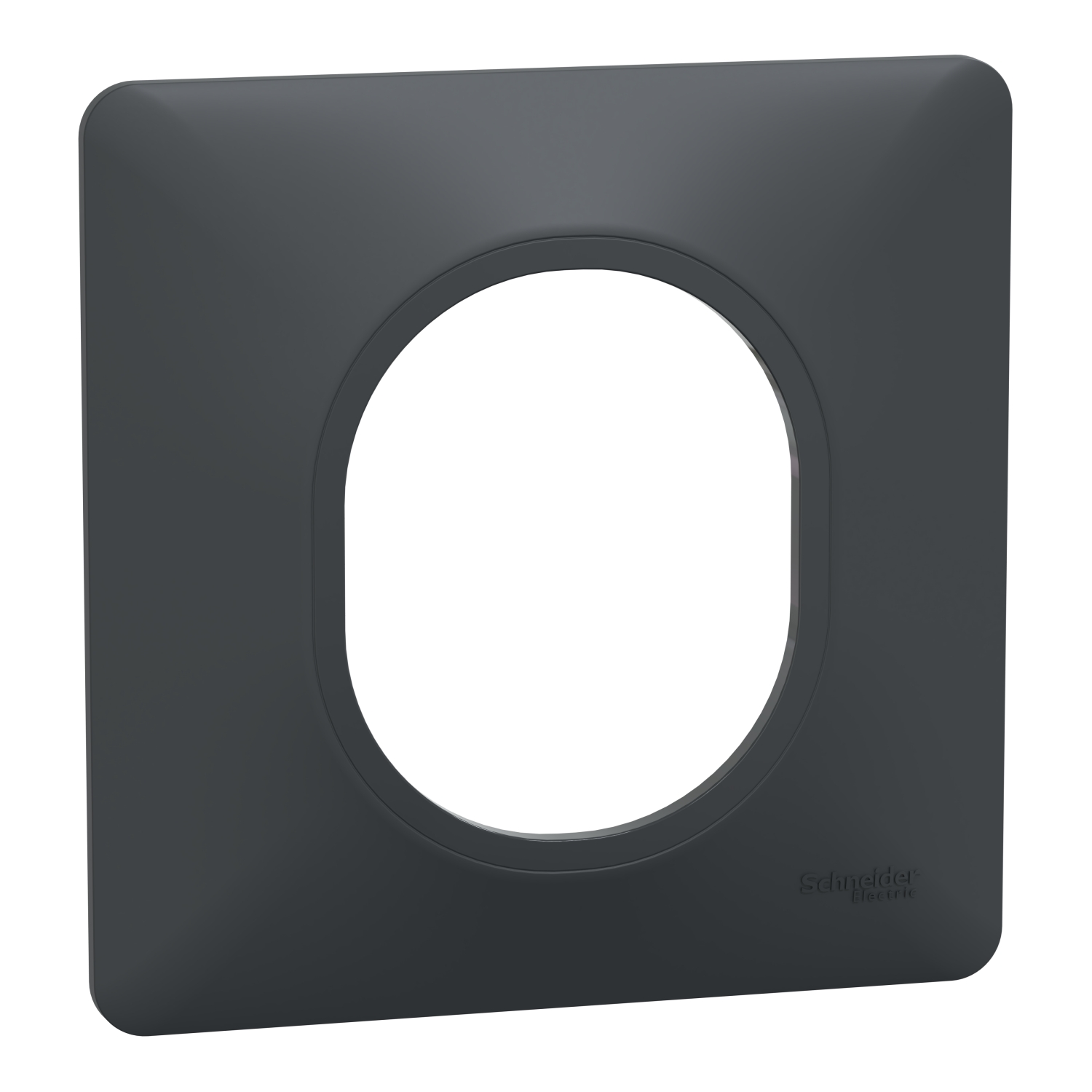 Plaque simple Ovalis gris anthracite - SCHNEIDER ELECTRIC
