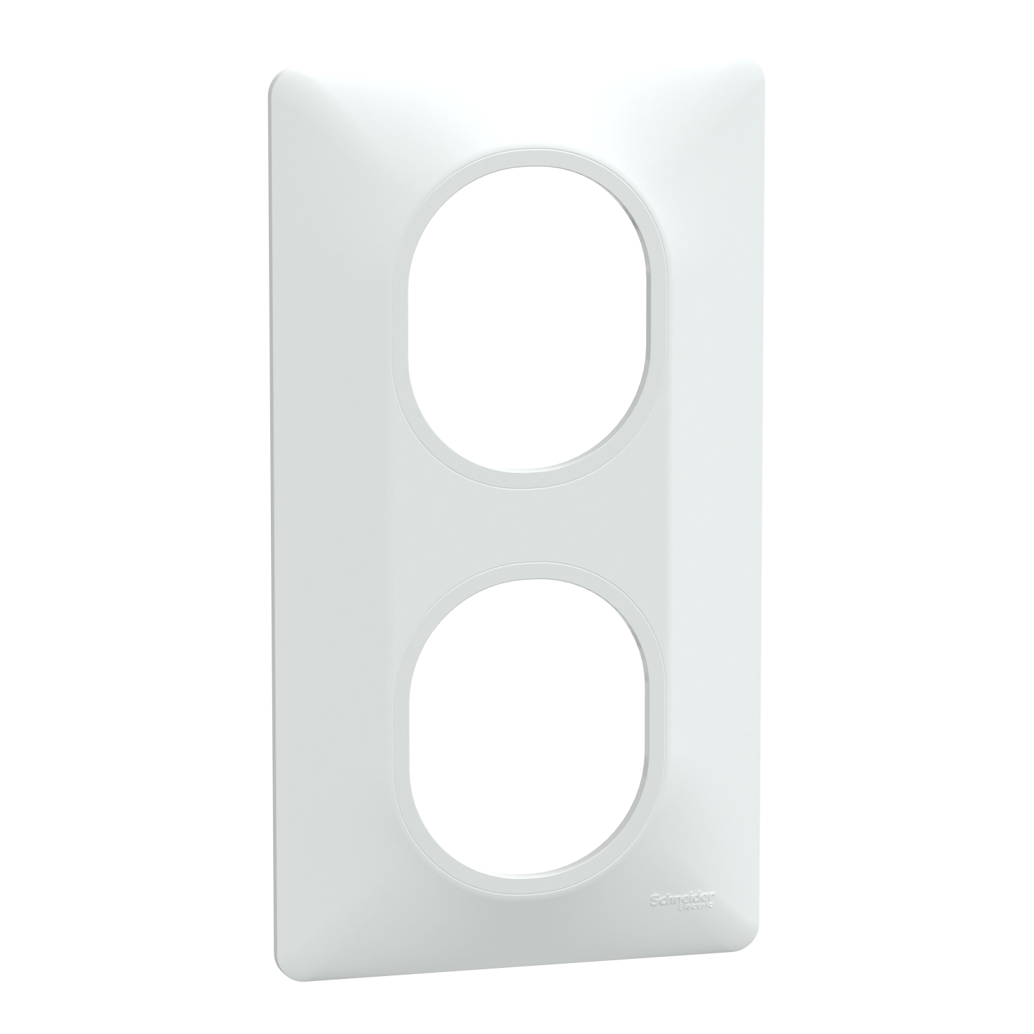 Plaque double verticale Ovalis blanc - SCHNEIDER ELECTRIC