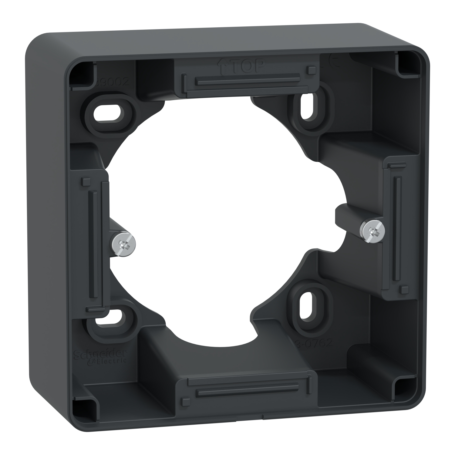 Boîte support pour montage saillie 36mm Ovalis anthracite - SCHNEIDER ELECTRIC