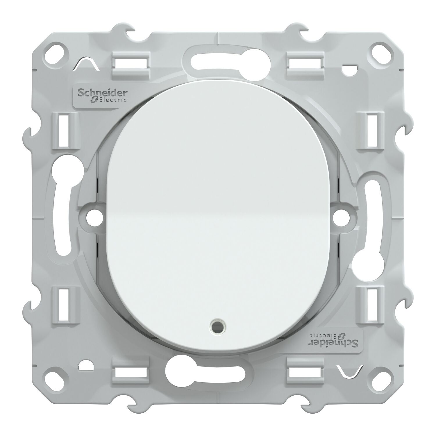 Interrupteur va-et-vient lumineux à assembler Ovalis blanc - SCHNEIDER ELECTRIC
