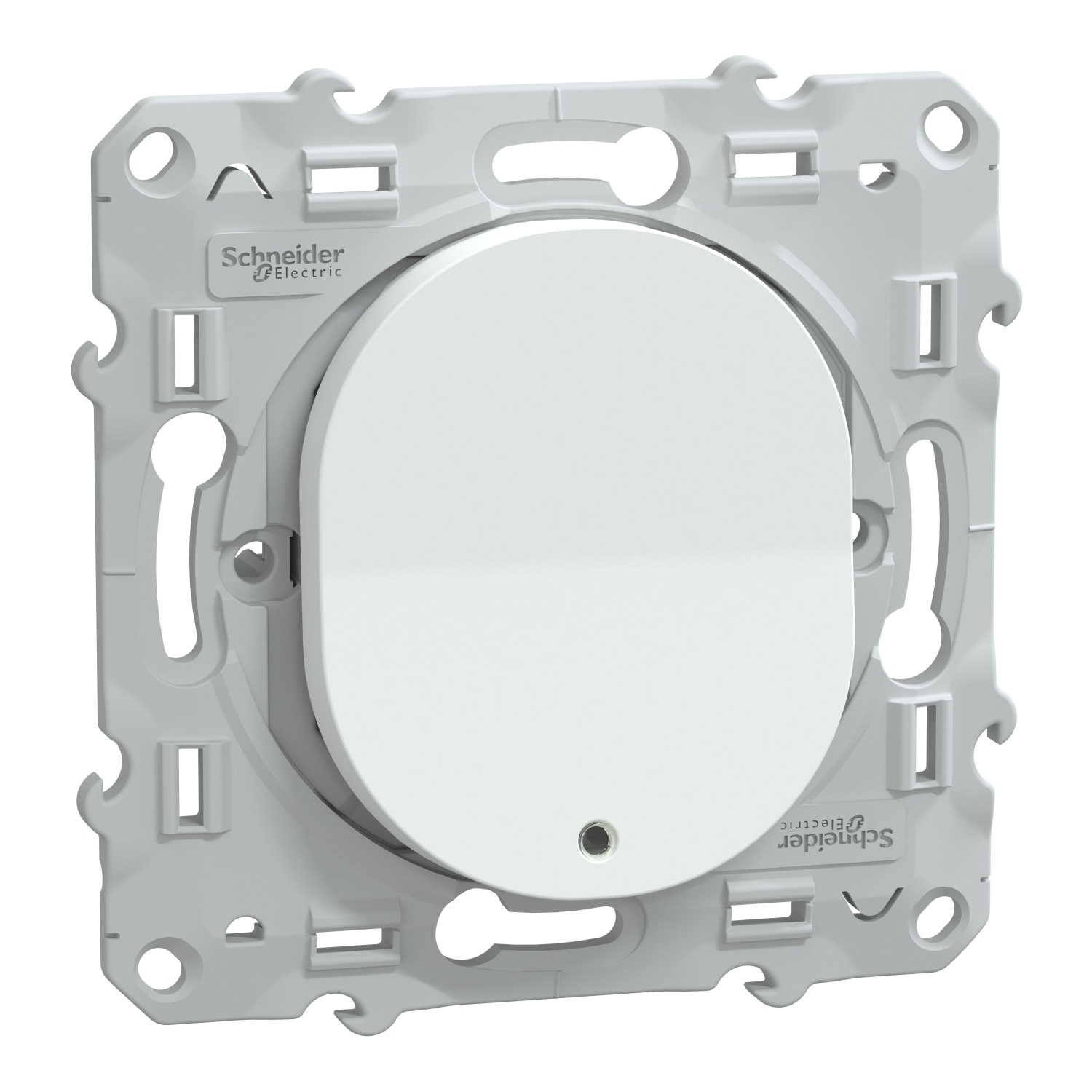 Interrupteur va-et-vient lumineux à assembler Ovalis blanc - SCHNEIDER ELECTRIC