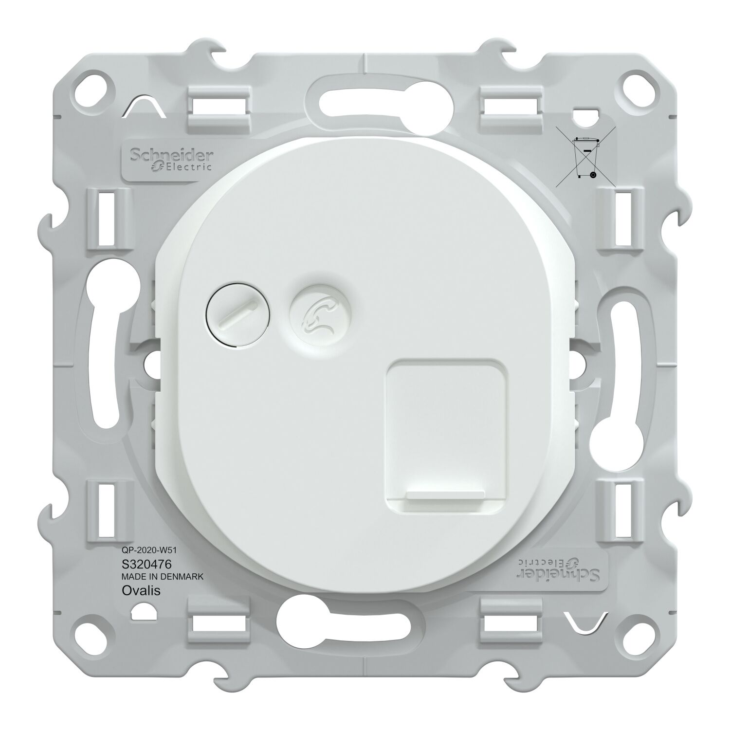 Prise rj45 à assembler Ovalis blanc - SCHNEIDER ELECTRIC