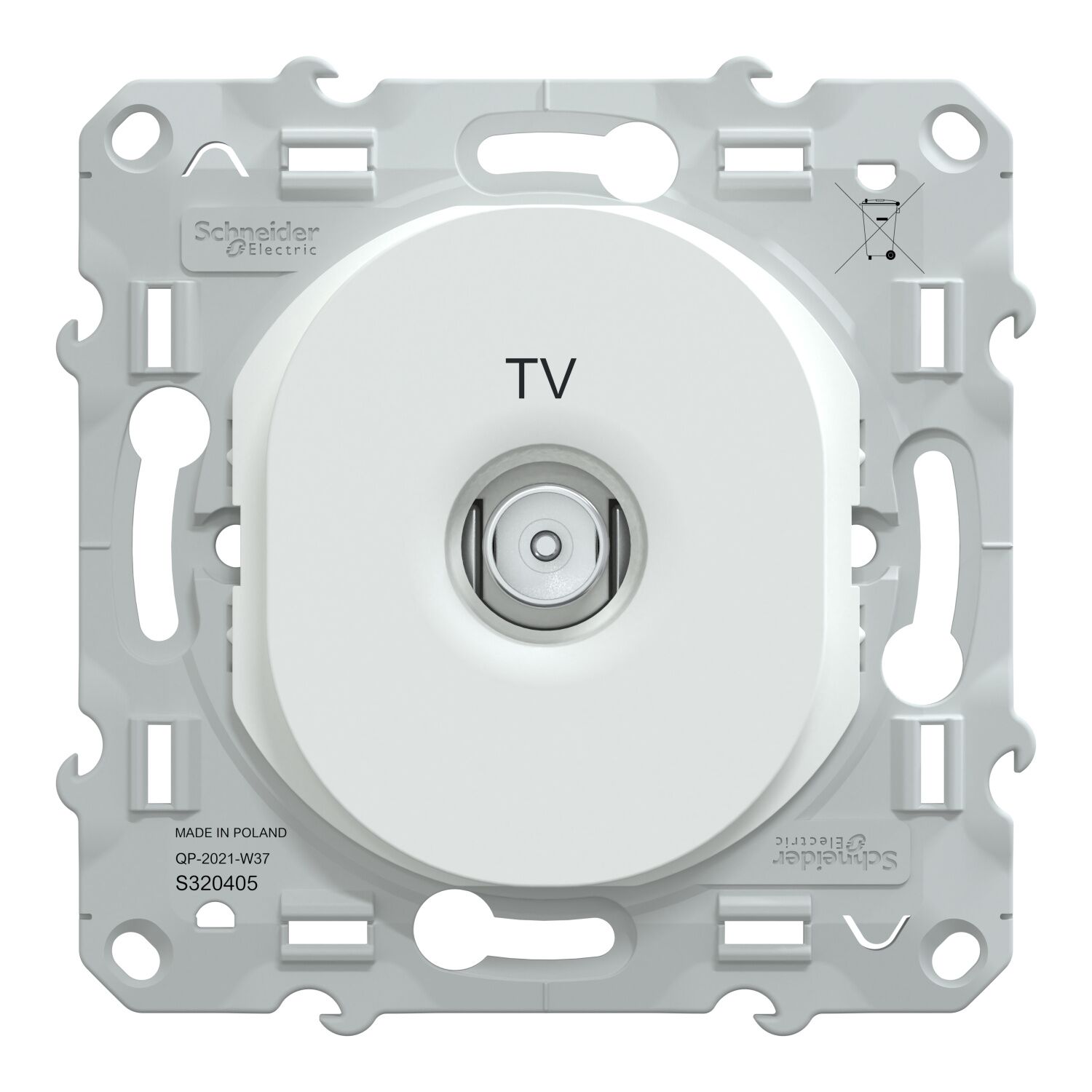 Prise tv à assembler Ovalis blanc - SCHNEIDER ELECTRIC