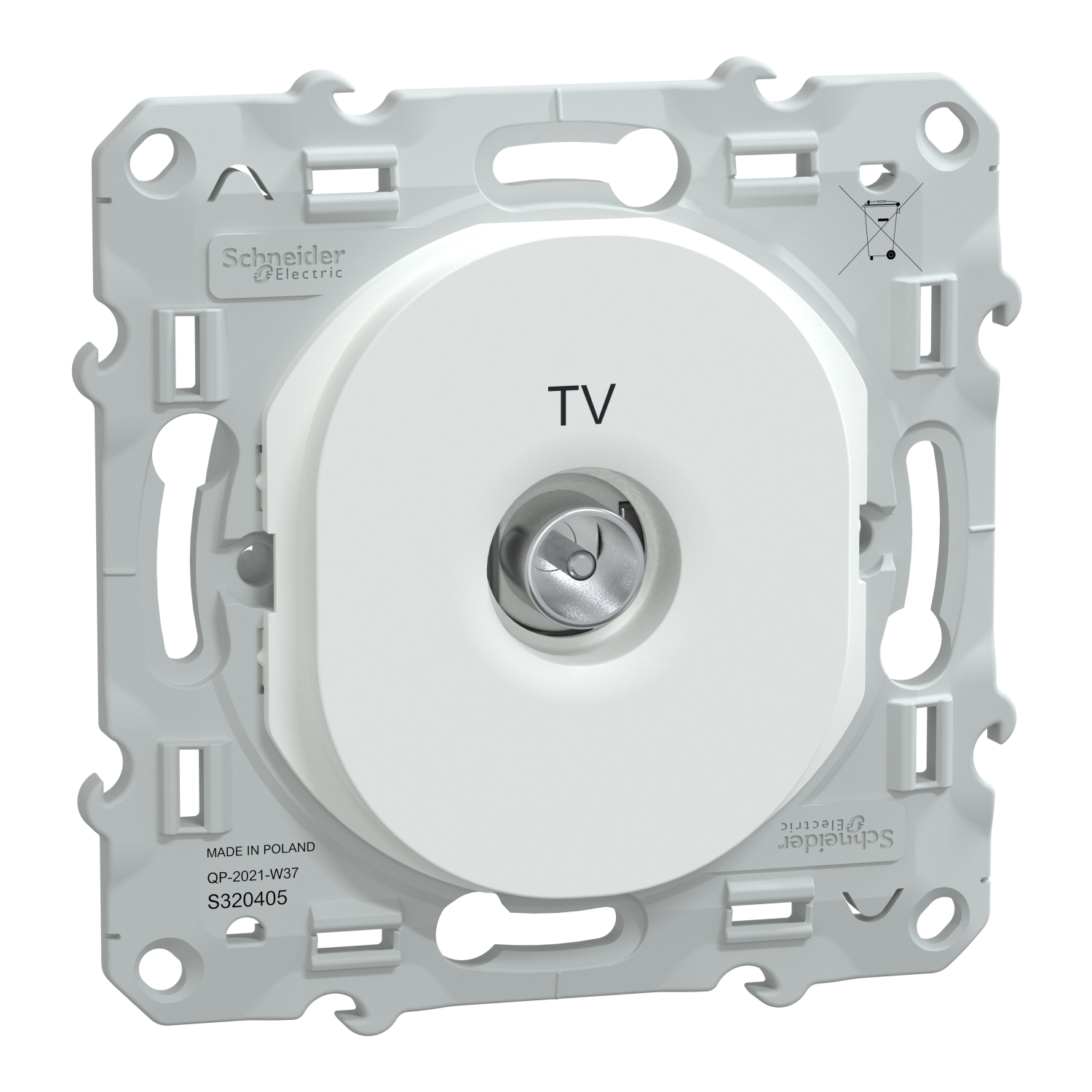 Prise tv à assembler Ovalis blanc - SCHNEIDER ELECTRIC
