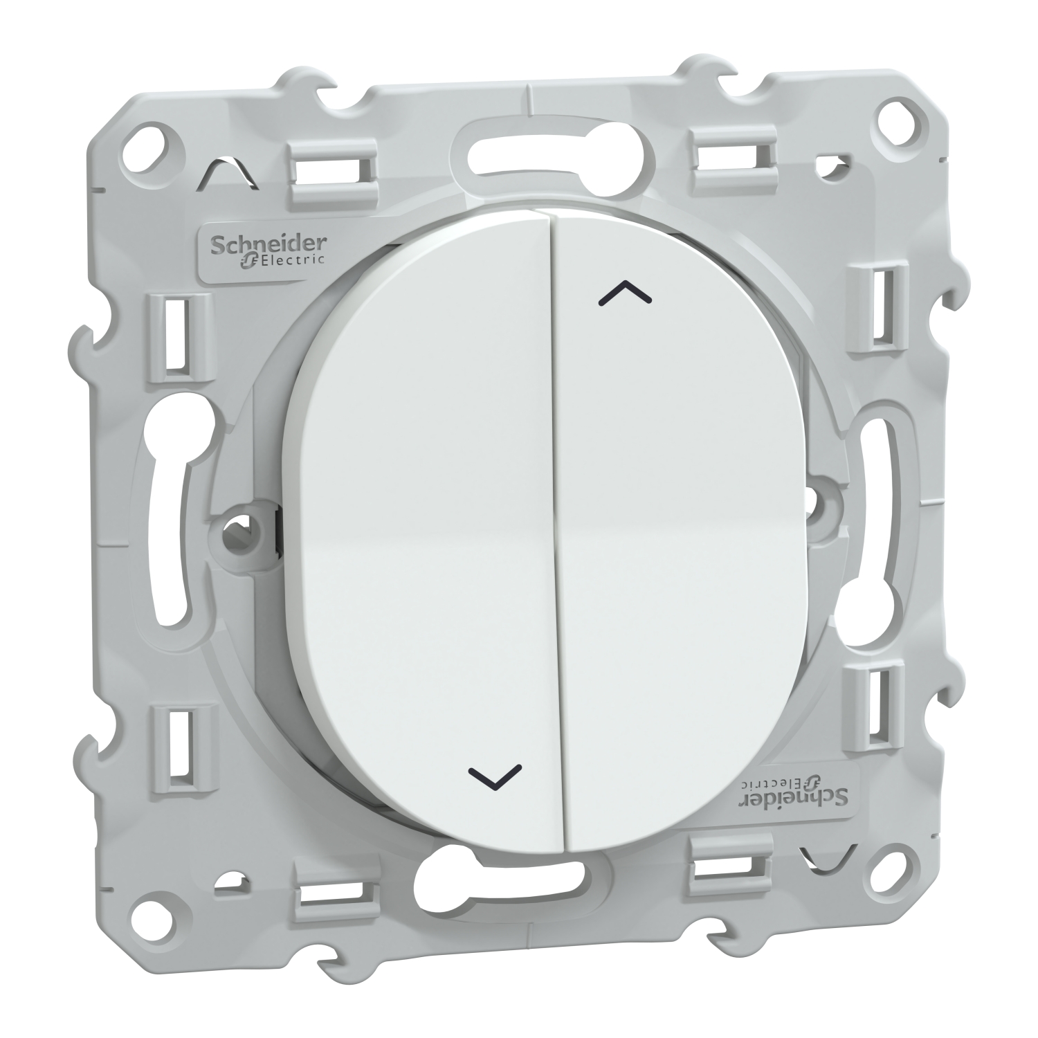 Interrupteur volet roulant à assembler Ovalis blanc - SCHNEIDER ELECTRIC