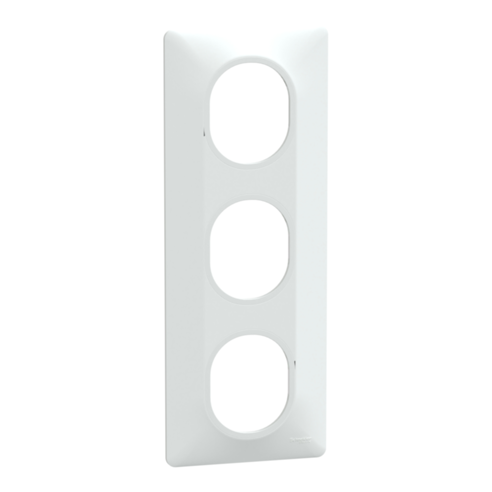 Plaque triple verticale Ovalis blanc - SCHNEIDER ELECTRIC