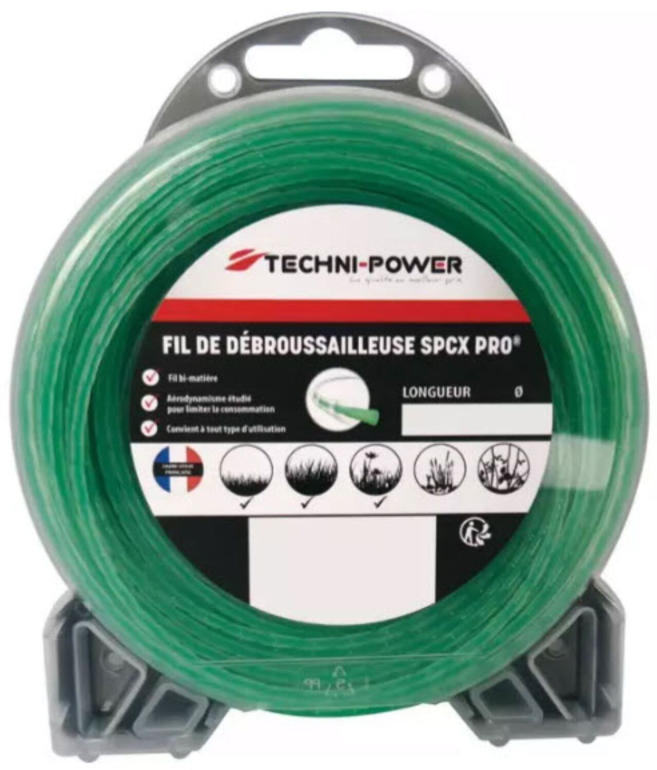 Fil de débroussailleuse ondulé spcx pro 1,6mm 15m - TECHNI POWER