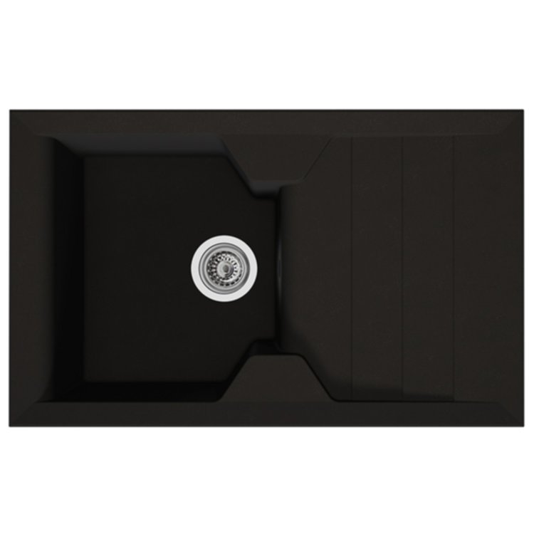 Evier 1 bac 81x50cm Victoria noir - DIADEM