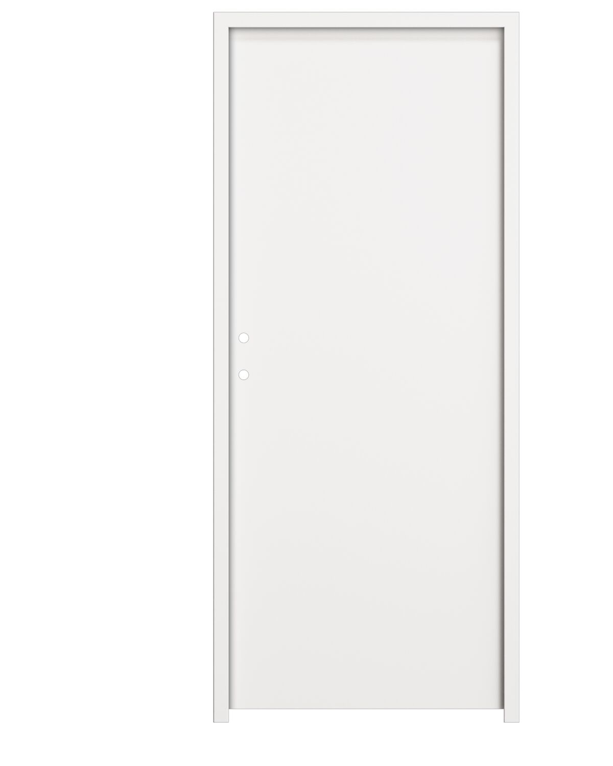 Bloc porte mélaminé blanc poussant gauche 83cm - BALLAY