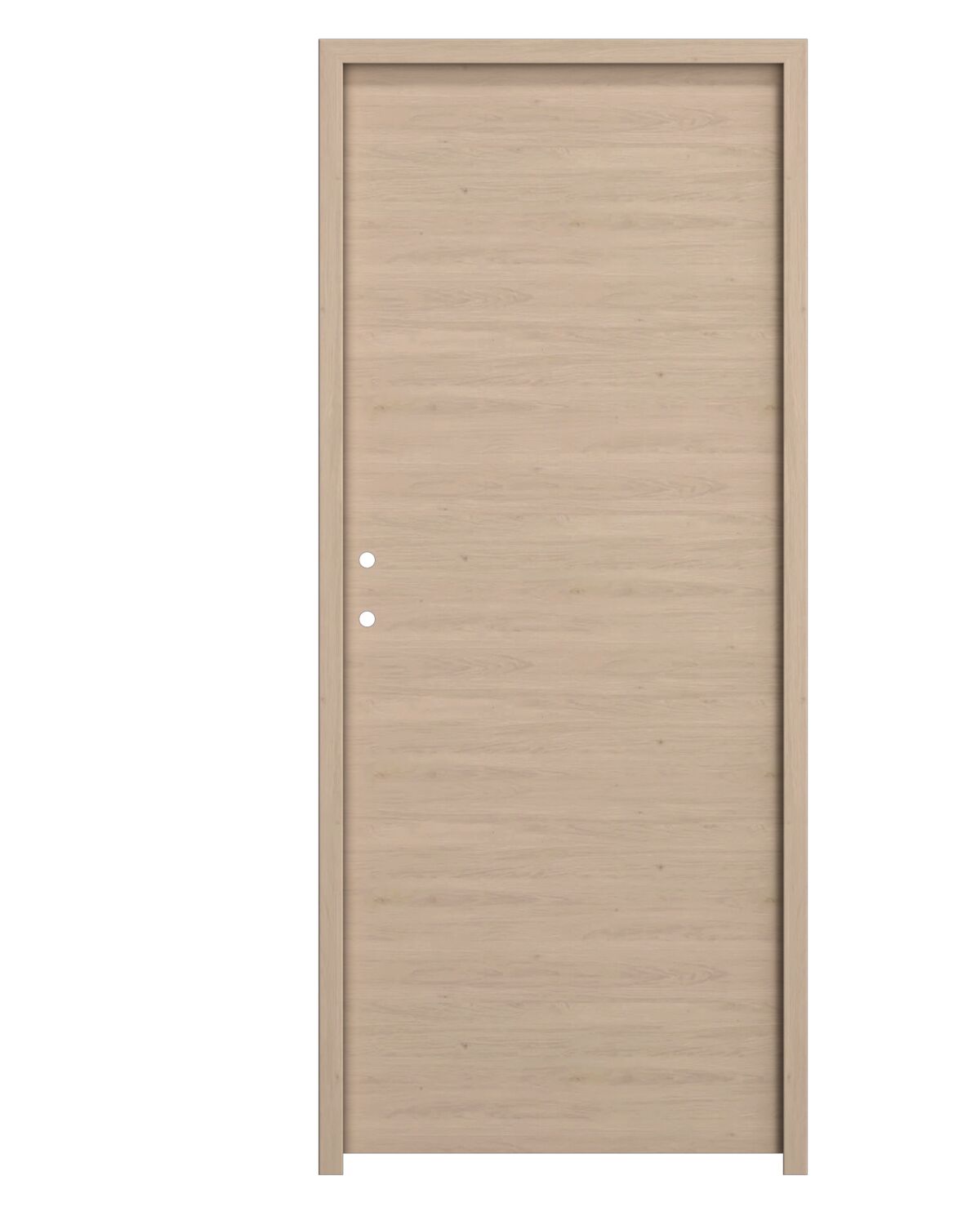 Bloc porte mélaminé chêne clair poussant gauche 83cm - BALLAY