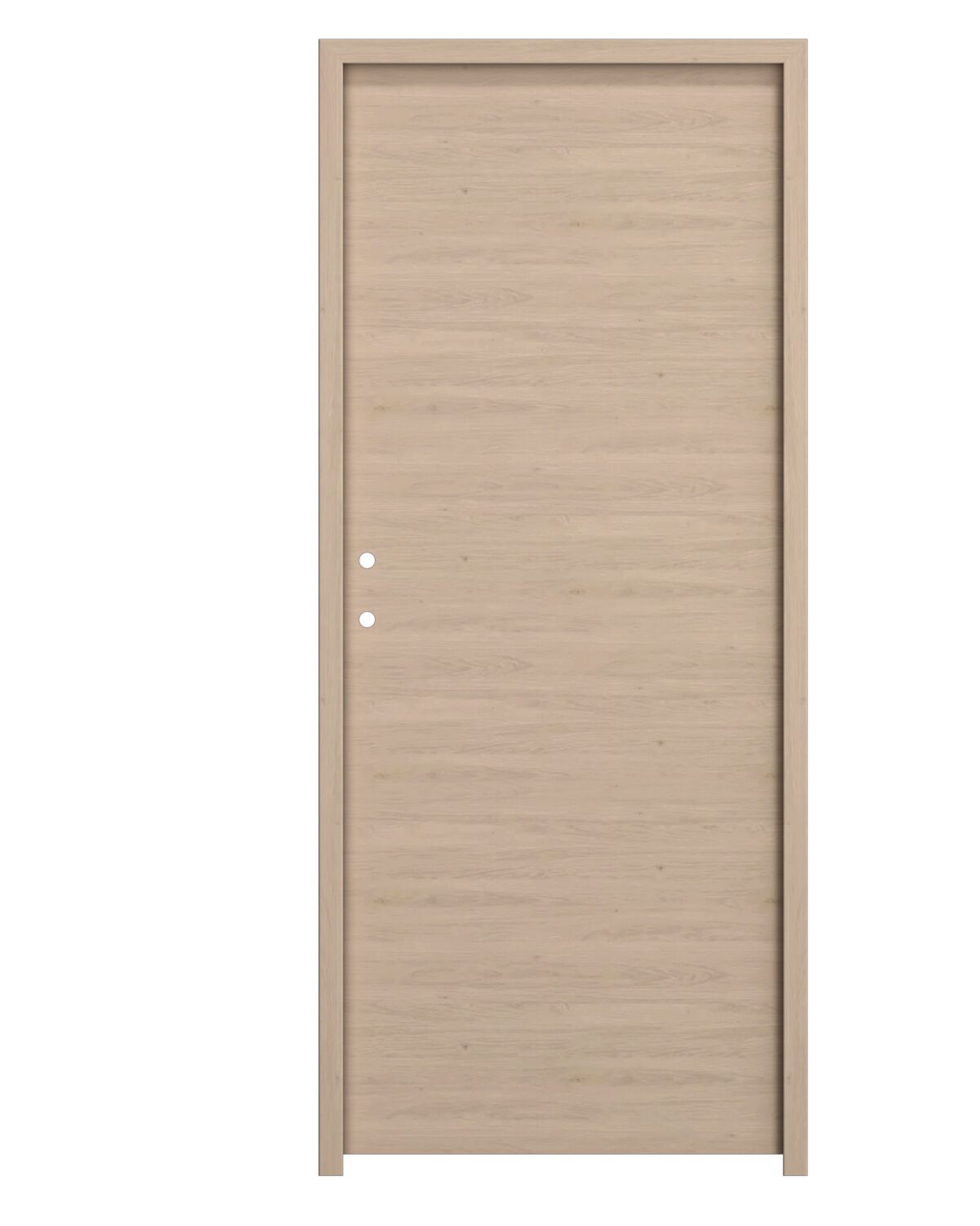 Bloc porte mélaminé chêne clair poussant droite 2040x830mm huisserie MDF 72x45mm - BALLAY