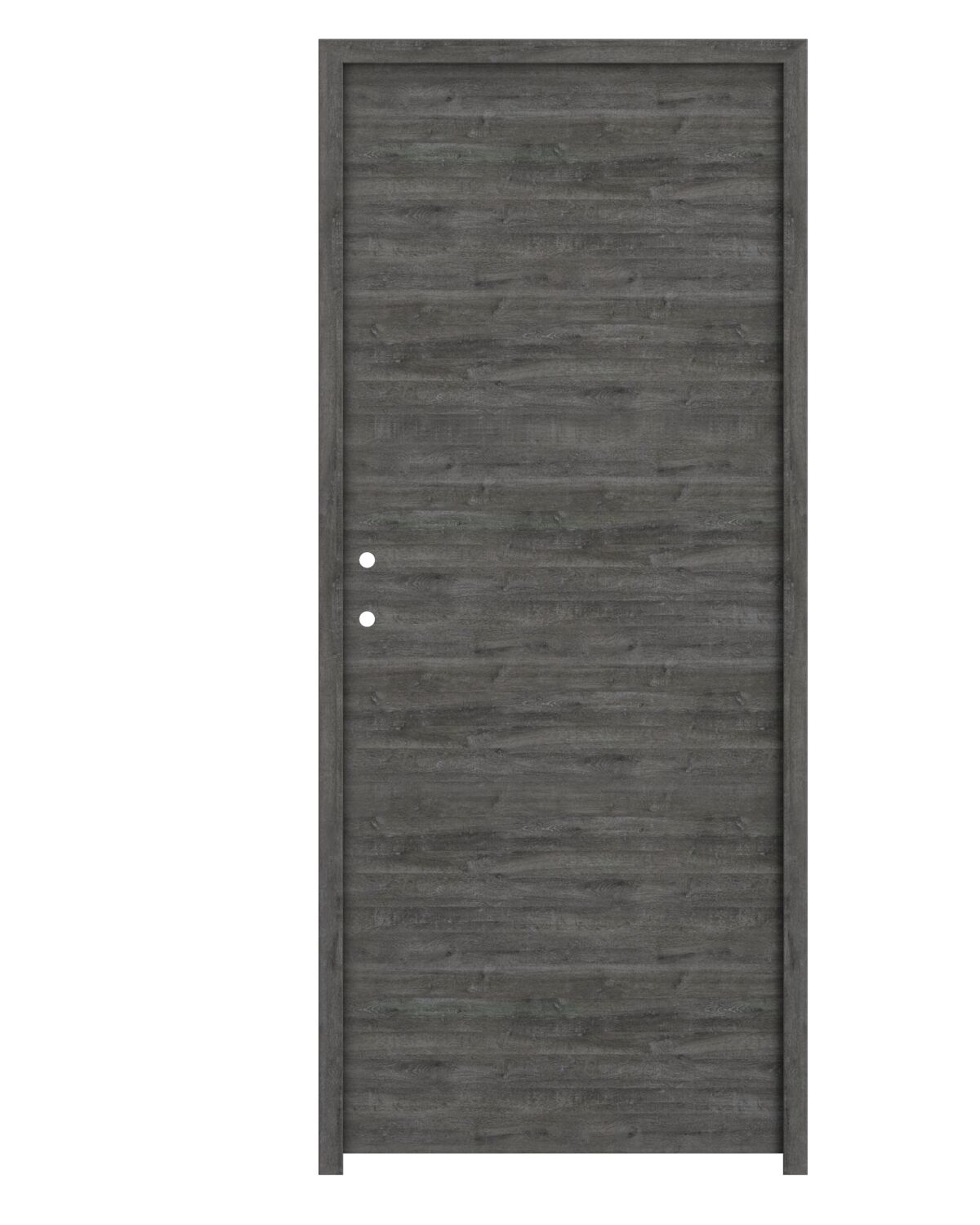 Bloc porte mélaminé anthracite poussant droite 2040x830mm huisserie MDF 72x45mm - BALLAY