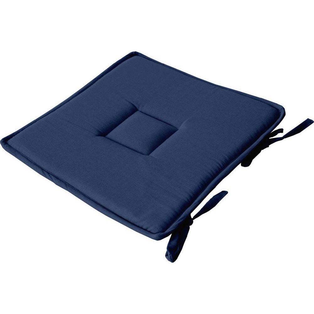 Galette plate Panama bleu marine 40x40cm OEKO-TEX
