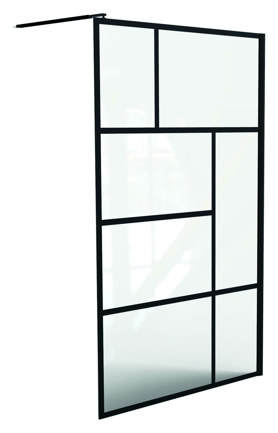 Paroi de douche 120x200x0,8cm Fabrilia sérigraphie noir mat - ONDEE