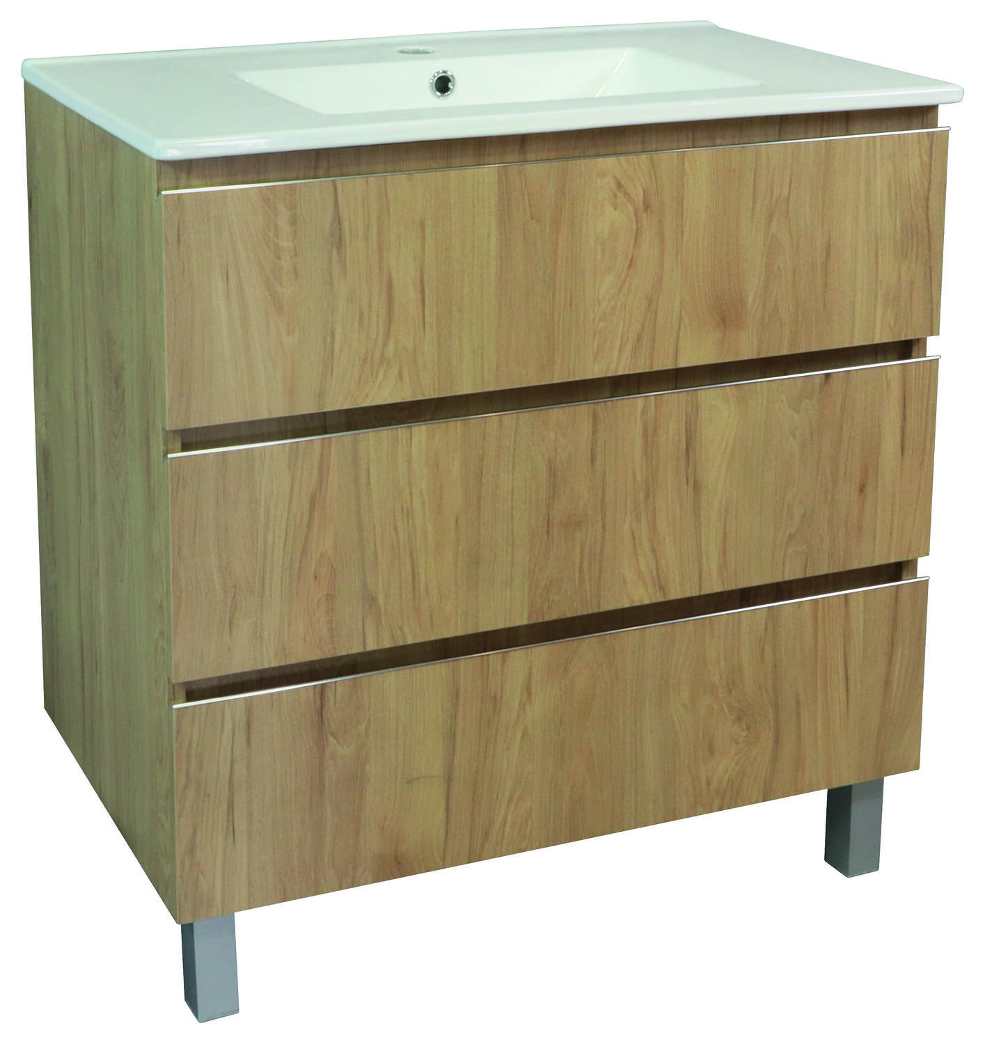 Meuble salle de bain Trendy 3 tiroirs 81,5x46,5x68cm bois
