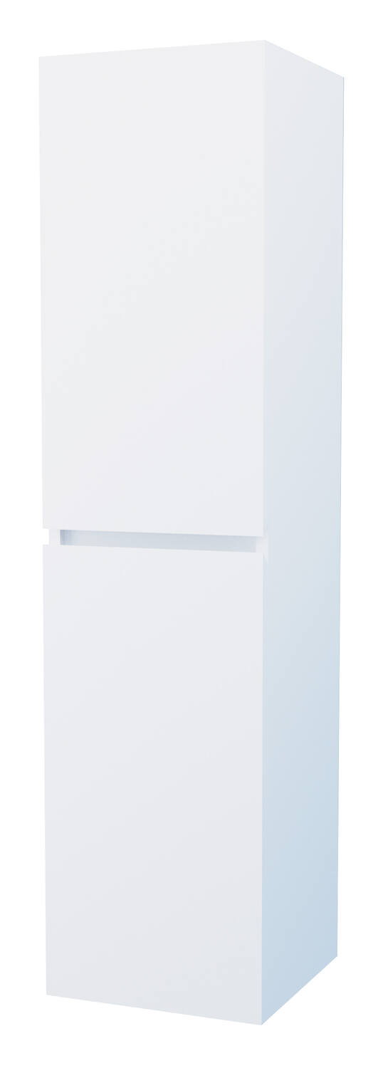 Colonne salle de bain à suspendre Trendy 2 Portes 30cm Laqué blanc mat