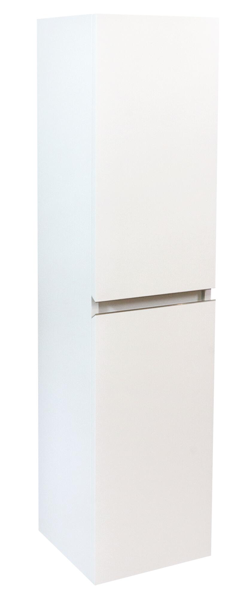Colonne salle de bain à suspendre Trendy 2 Portes 30cm Laqué blanc mat