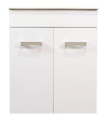 Meuble Salle de Bain Smart Suspendu 60cm 2 Portes Finitions Blanc