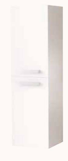 Colonne salle de Bain à suspendre Smart 2 Portes 35cm Finitions Blanc