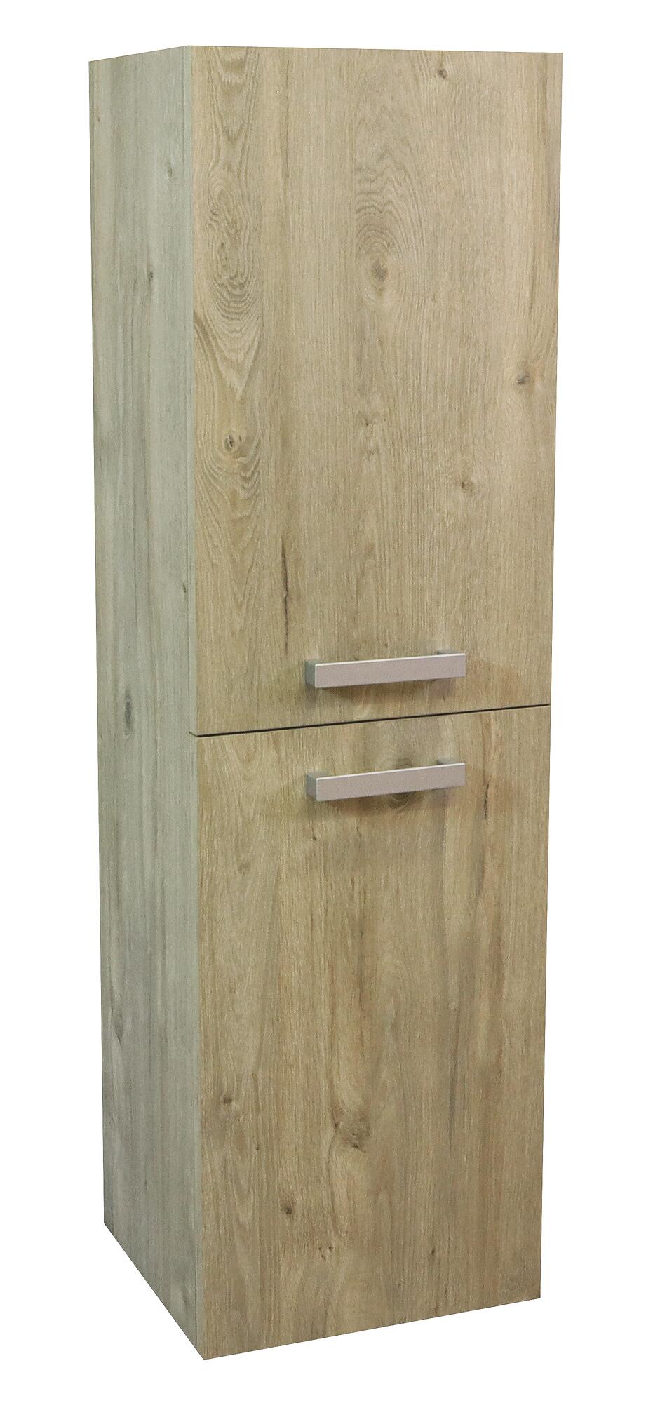 Colonne salle de Bain à suspendre Smart 2 Portes 35cm Finitions Bois