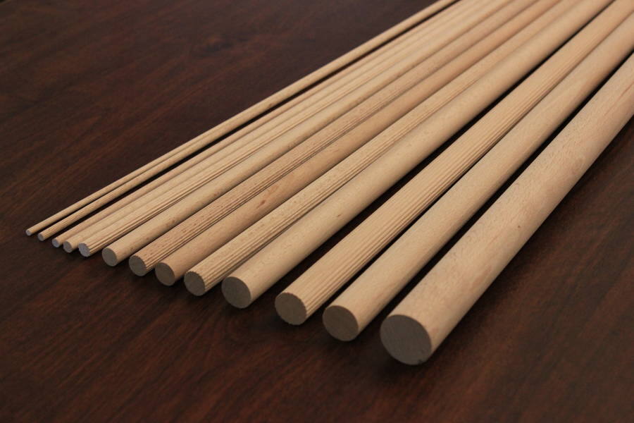 Tourillon à fixer Bois Brut 0,6cmx1m
