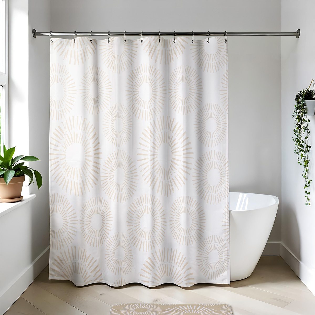 Rideau de douche PEVA 180 x 180 cm Ethnic spirals - TENDANCE