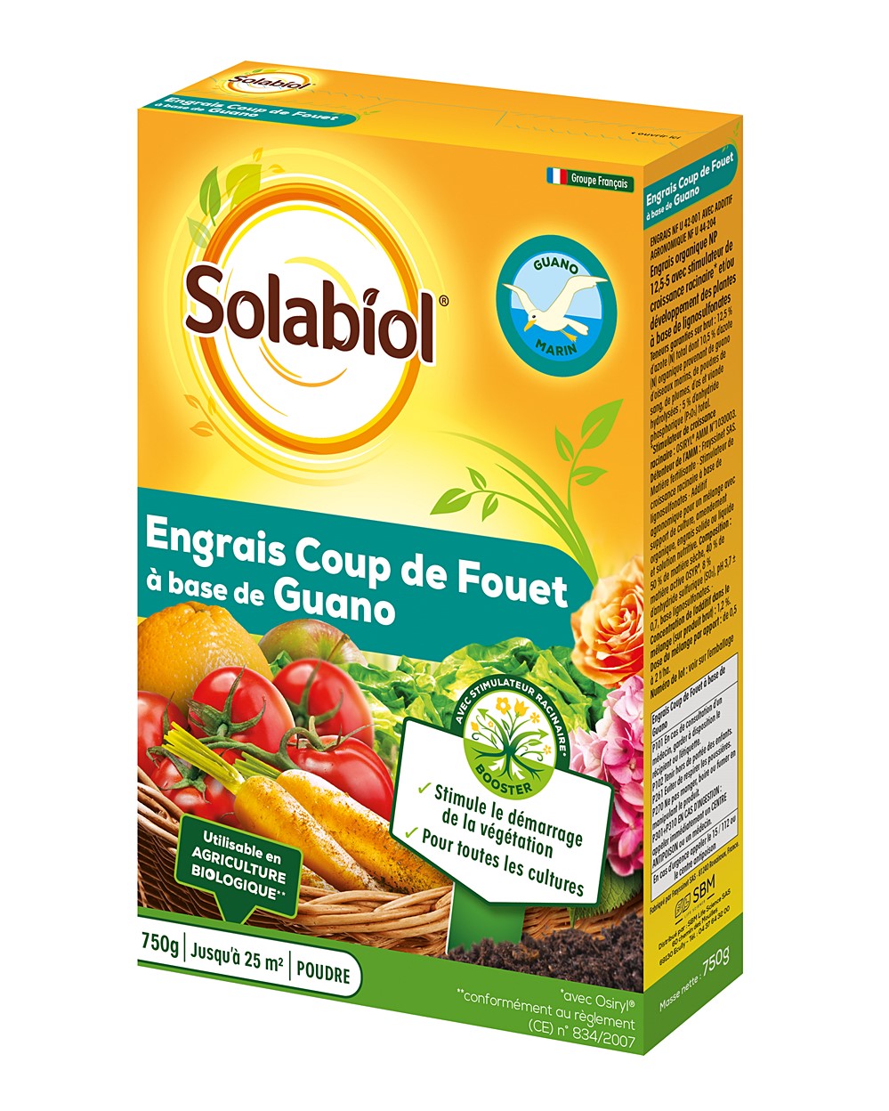Engrais coup de fouet à base de Guano marin 750gr - SOLABIOL
