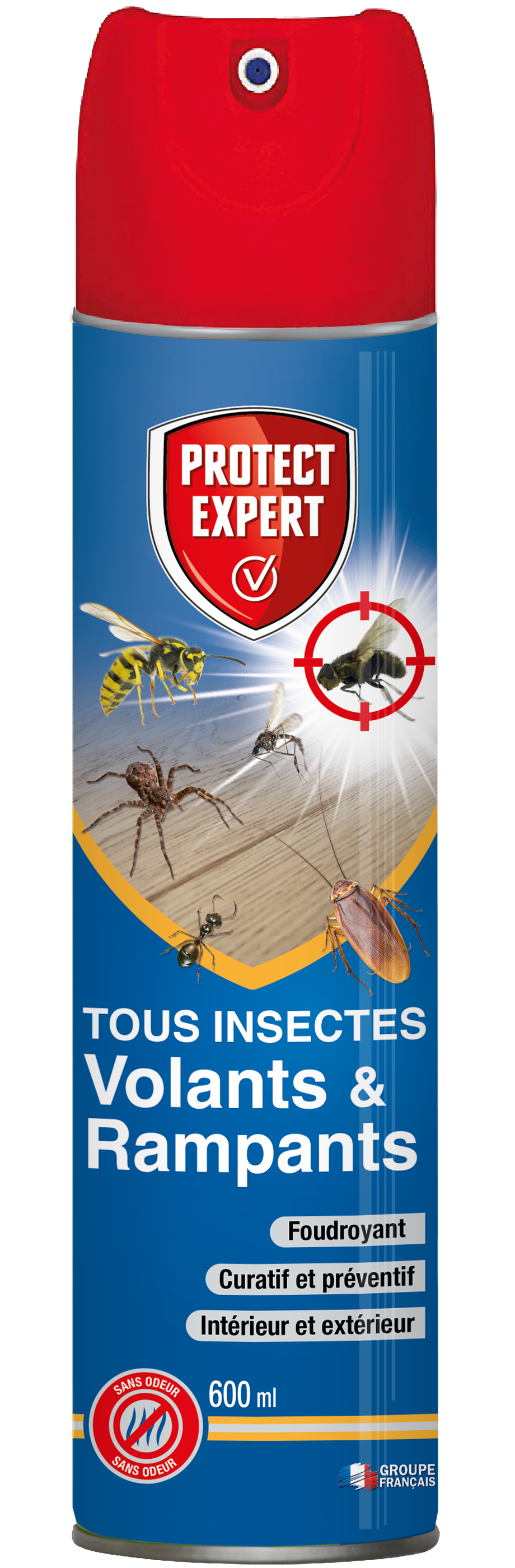 Insecticide Tous insectes Volants & Rampants 600ml - PROTECT EXPERT 