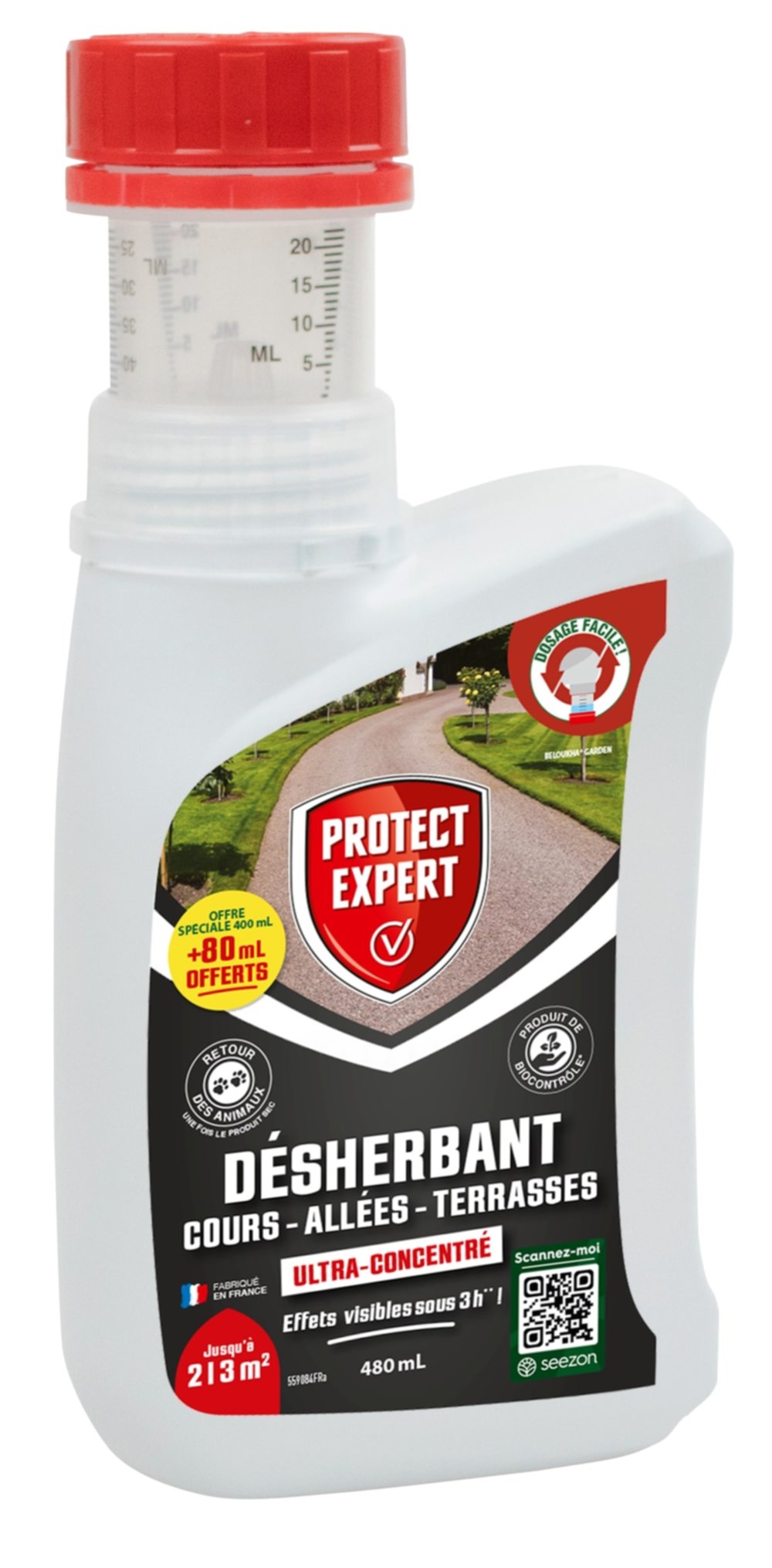 Désherbant Cours ultra concentré 480ml - PROTECT EXPERT