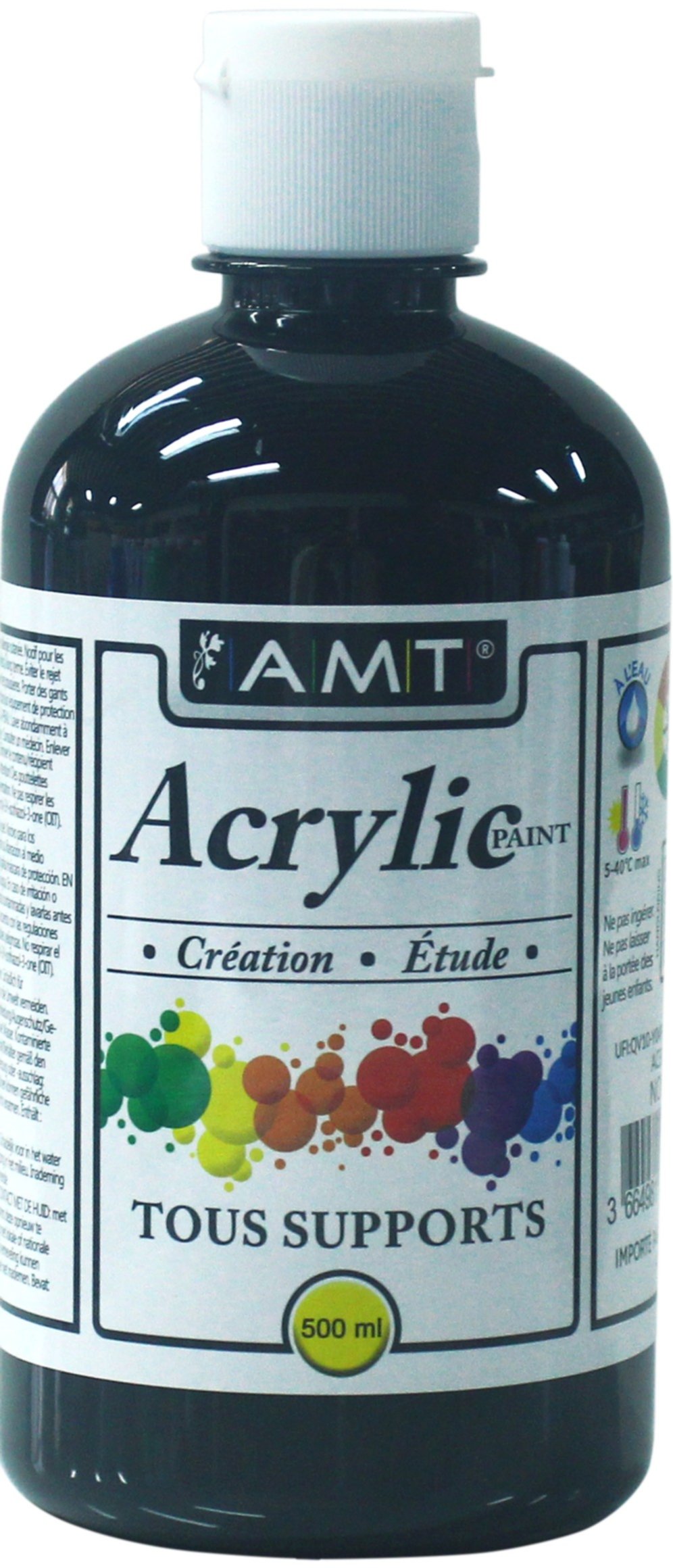 Peinture acrylique éducative 500 mL noir - FEVICRYL