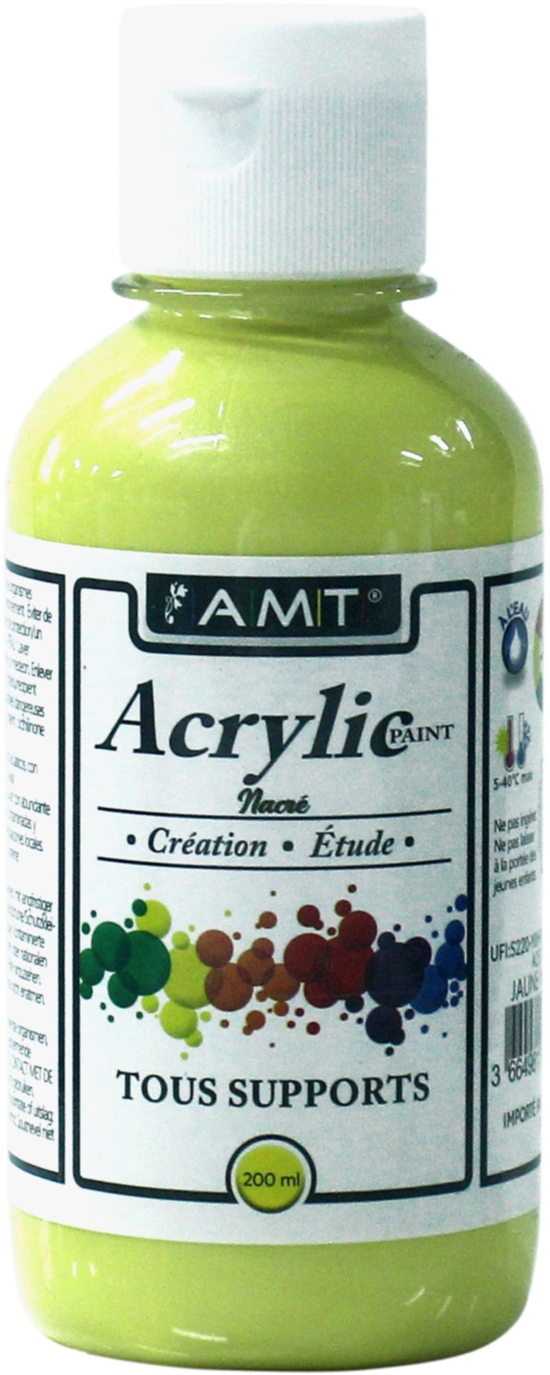Peinture acrylique éducative 200 mL jaune nacré - FEVICRYL