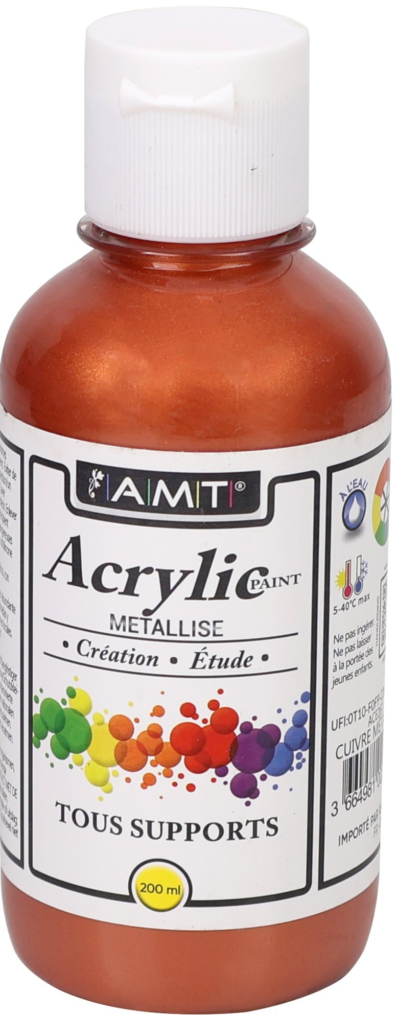 Peinture acrylique éducative 200 mL cuivre métallisé - FEVICRYL