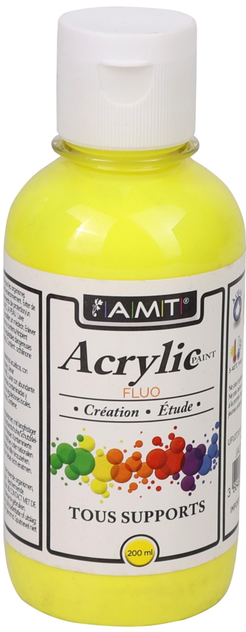 Peinture acrylique éducative 200 mL fluo jaune - FEVICRYL