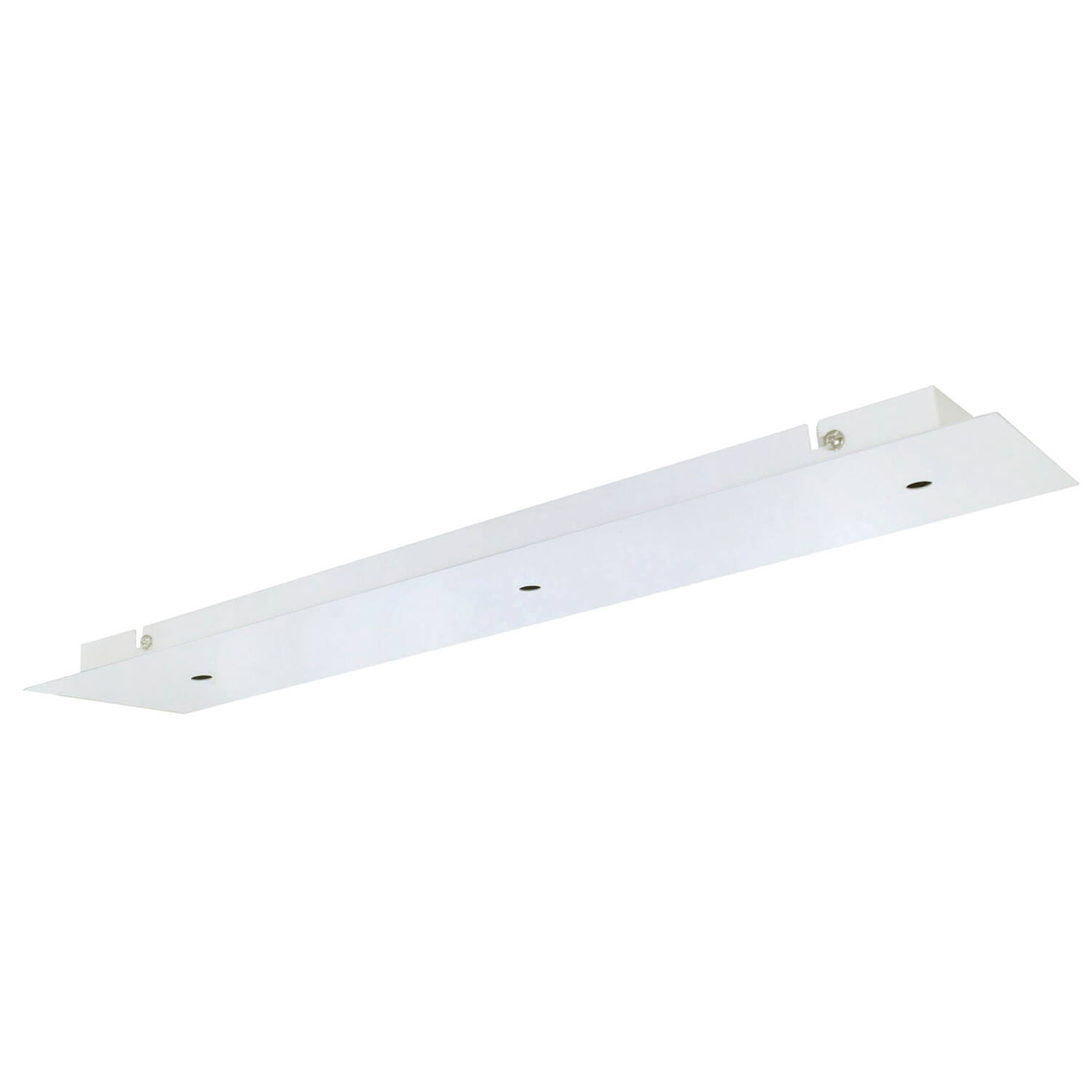 Plafonnier métal rectangulaire blanc 3 câbles 120x550mm - TIBELEC