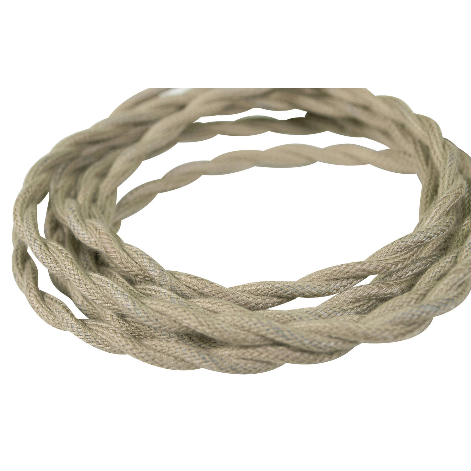 Câble électrique torsadé tissu lin 3m - TIBELEC