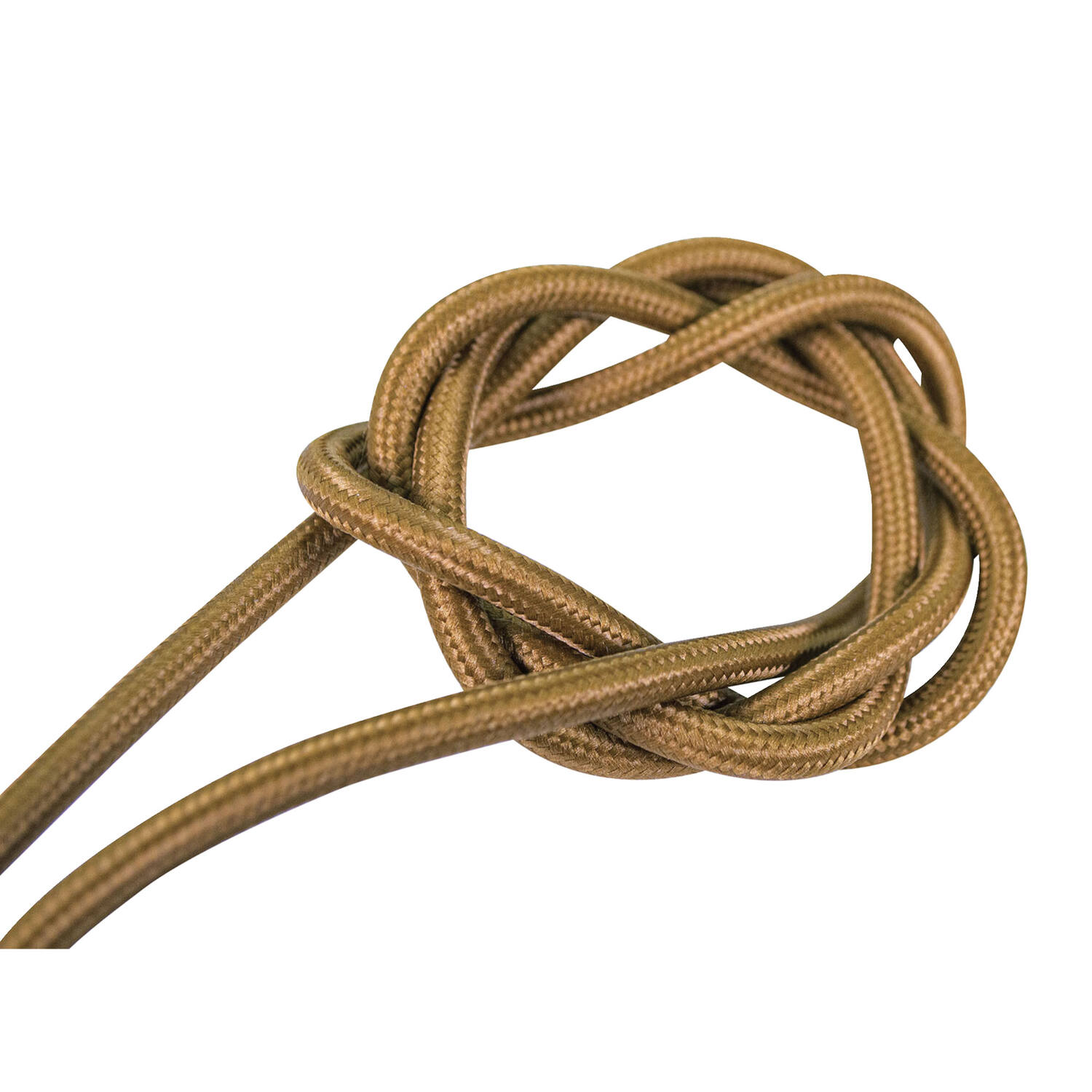 Câble électrique rond tissu marron 3m - TIBELEC