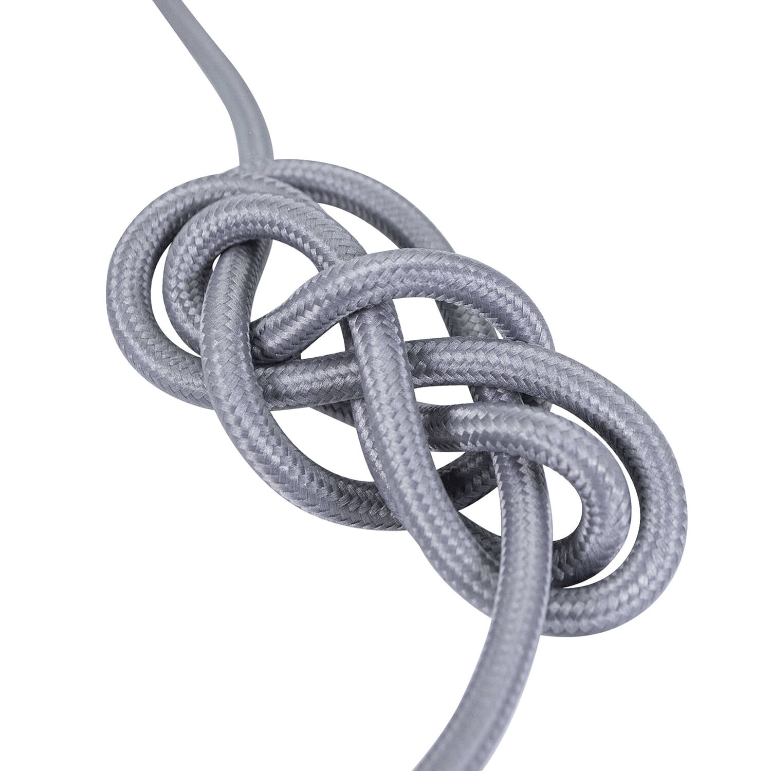 Câble électrique rond tissu gris 3m - TIBELEC