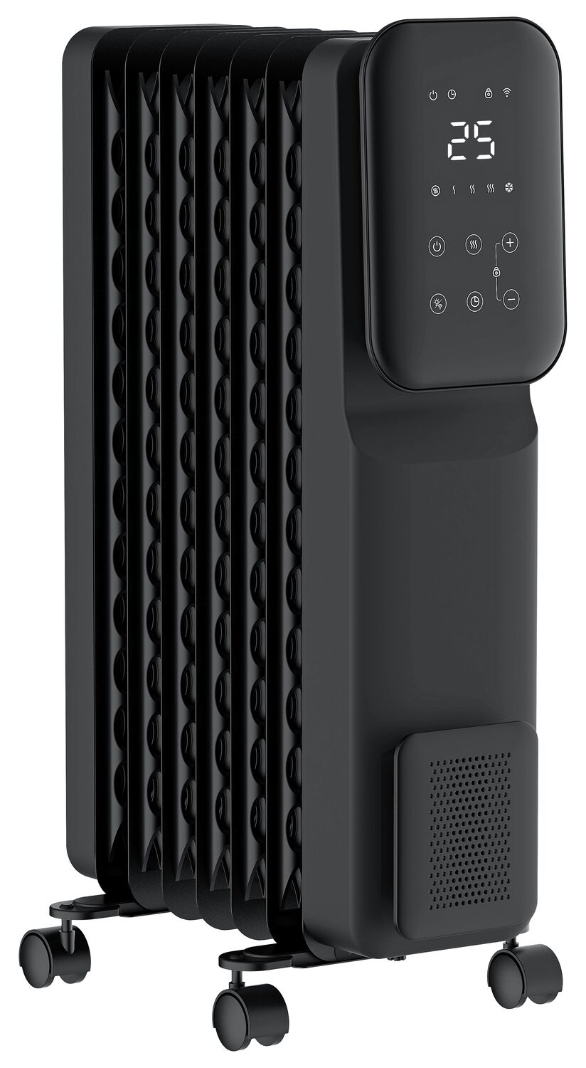 Radiateur bain d'huile Elandra 1500W WIFI noir - HEALLUX