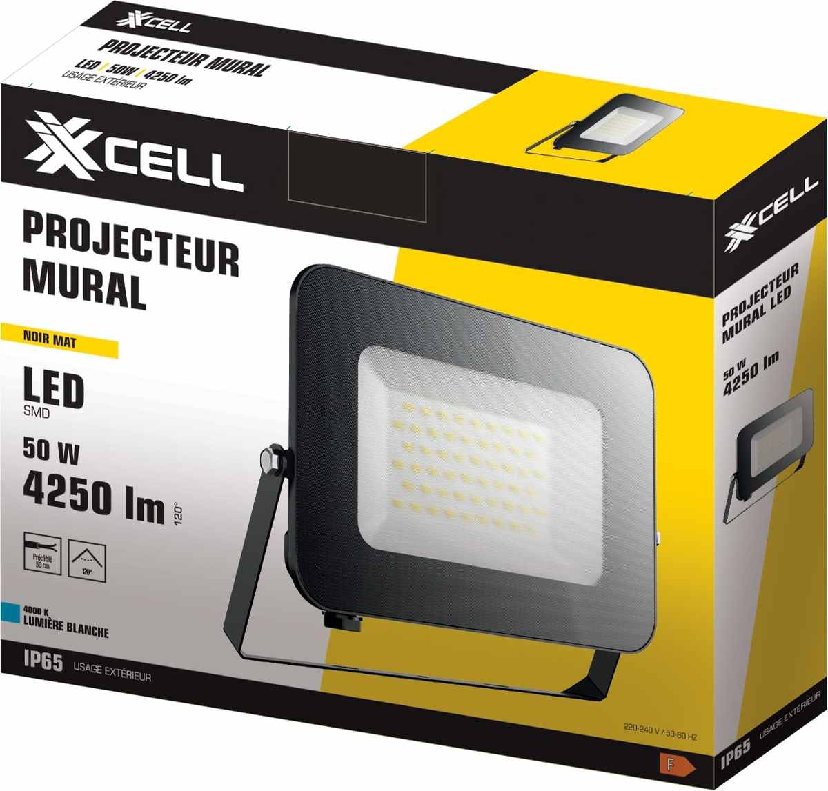 projecteur noir ip65 50W 4000k 4250lm